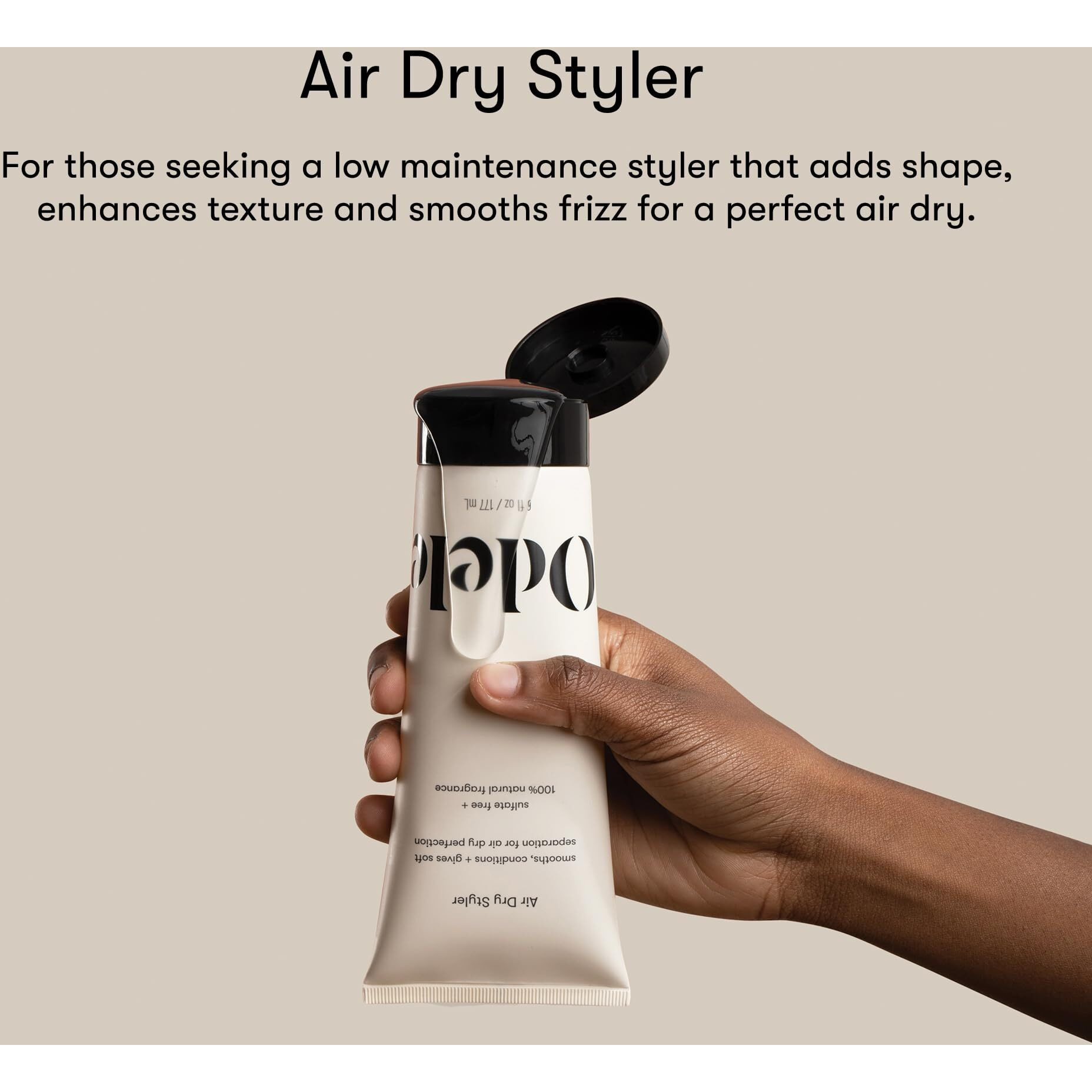 Odele Air Dry Styler  No-Heat Styling Gel To Smooth Frizz  Define And Condition Strands  For Straight  Wavy  And Curly Hair Types  6 Oz