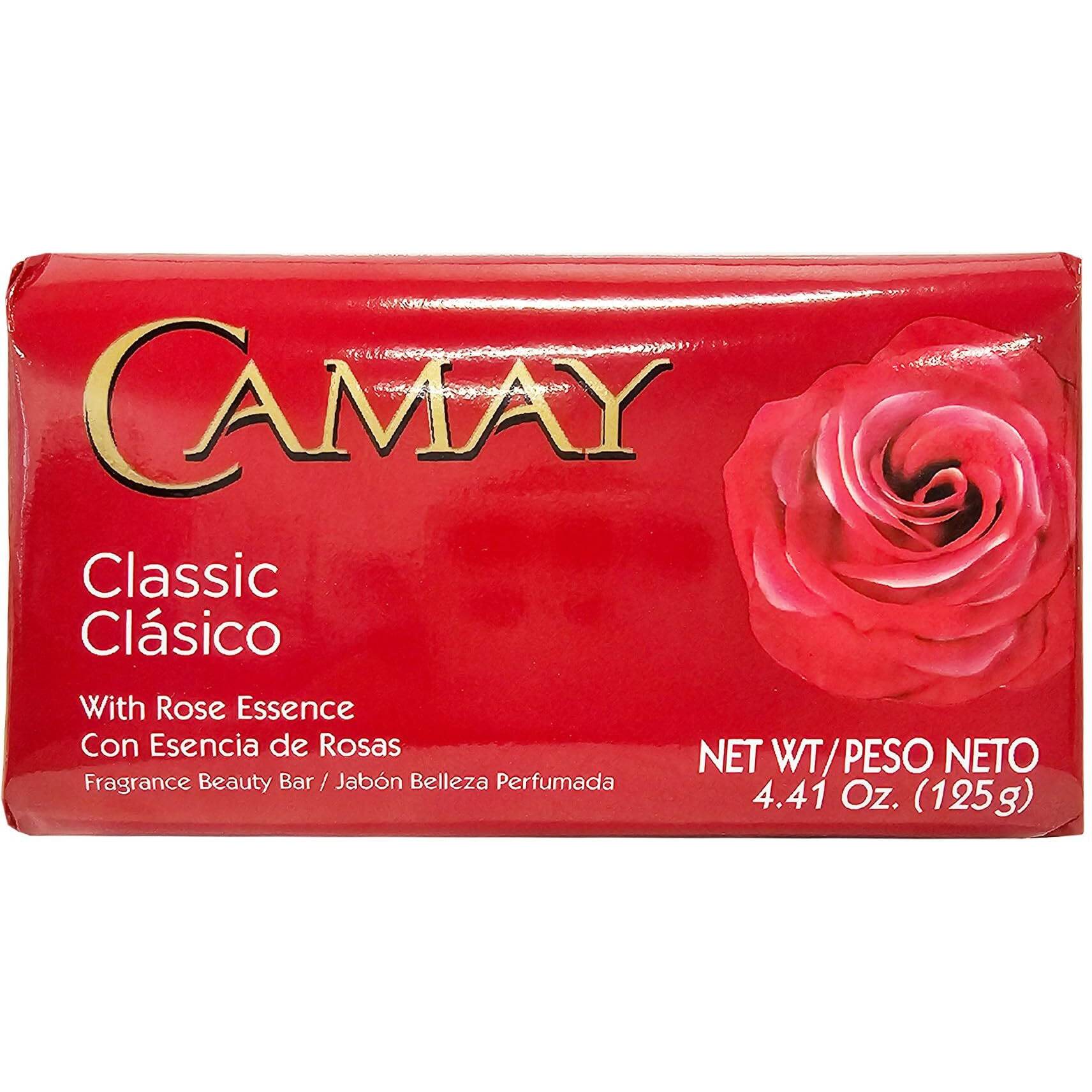 Camay Classic Bar Soap  Rose Essence  8-Pack Of 4.41 Oz Each Soap  8 Bar Soaps.