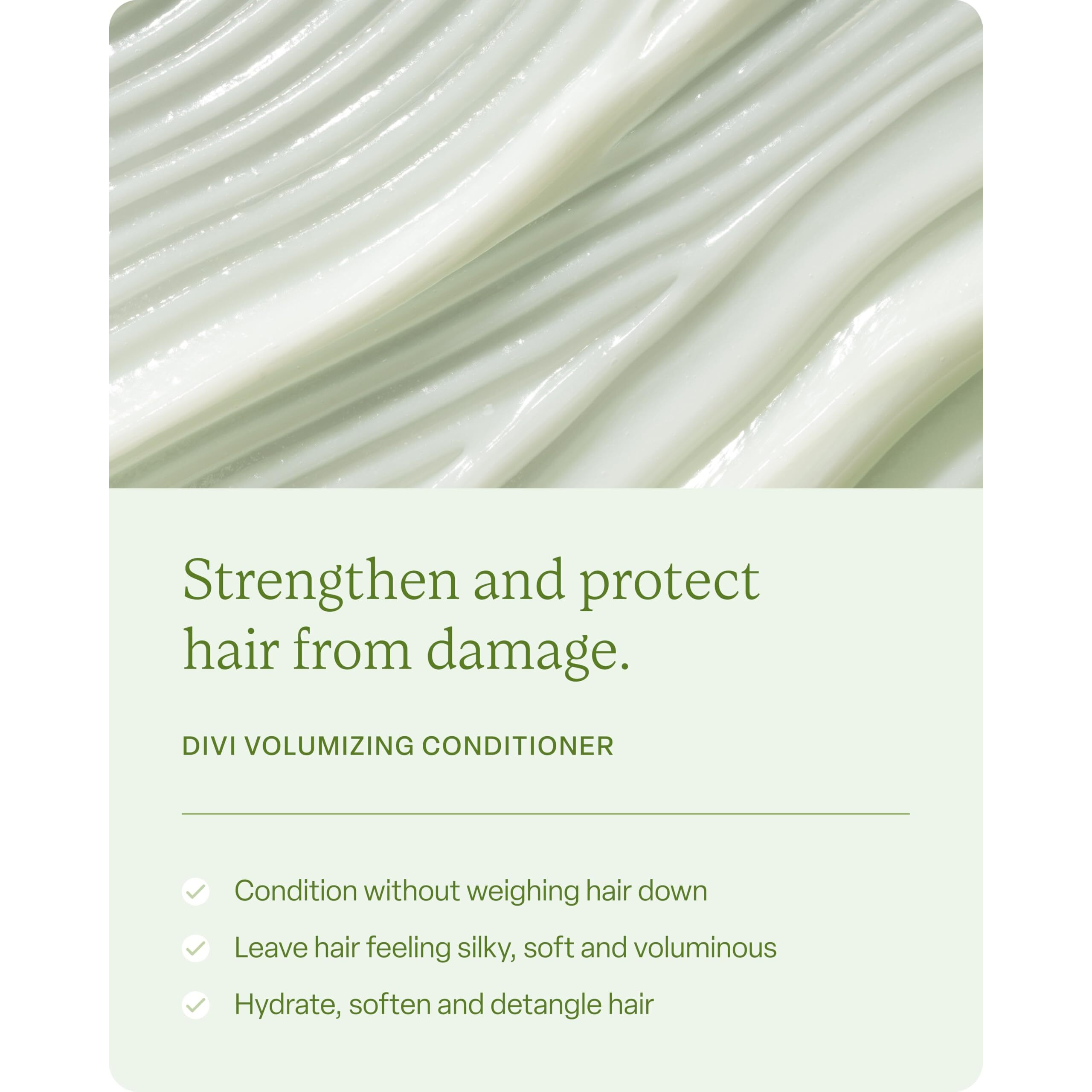 Divi Volumizing Shampoo And Conditioner Set For Women And Men - Lightweight Hair Care Duo For Fine And Thinning Hair - Adds Volume  Lift  And Bounce - Strengthens And Nourishes Hair  2 X 12 Fl Oz