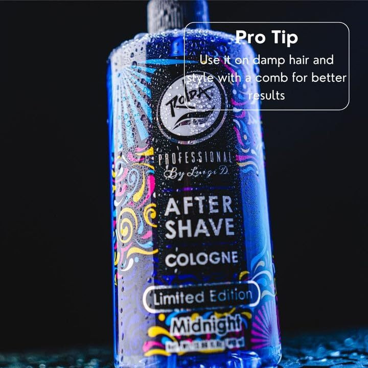 Rolda Midnight After Shave Tonic Cologne For Men - Post Shave Tonic Spray  Calms Irritation  Helps Heal & Clean Shaved Areas  Masculine Fragrance (14.54Oz | 430Ml)