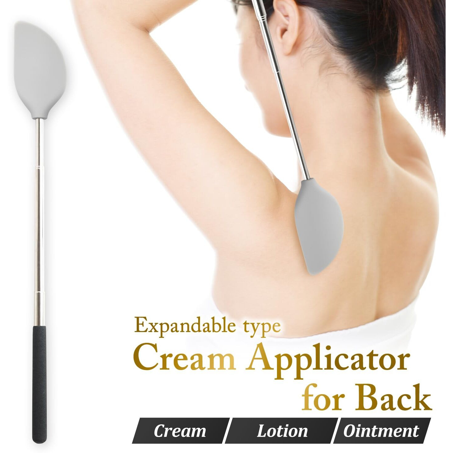 Cream Applicator For Back Telescopic Easy To Clean Applies Creams  Sunscreens  And Ointments
