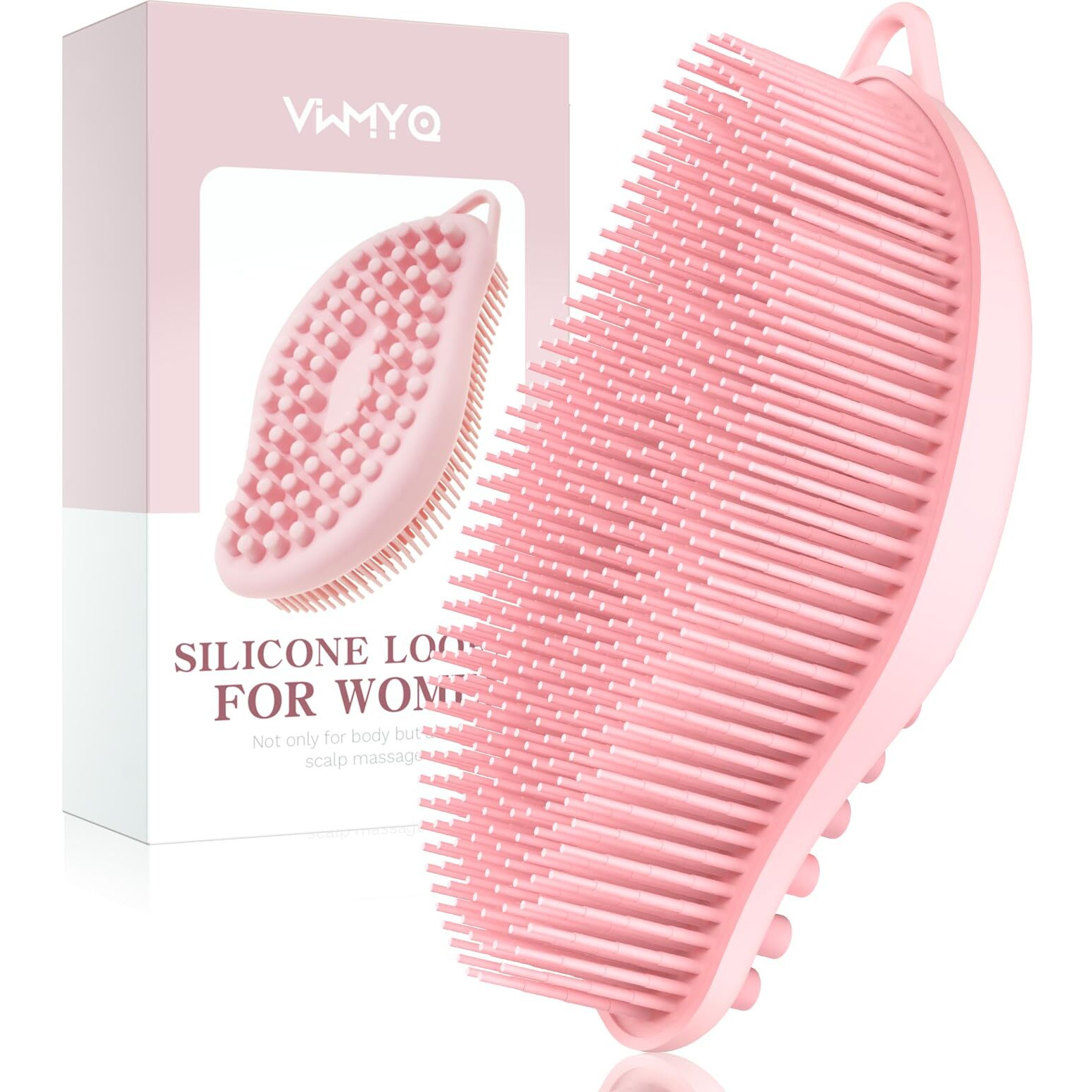 Silicone Loofah For Women - Exfoliating Body Scrubber  Soft Dual-Sided Silicone Loofa For Body Clean And Massage  Gentle Bath Brush Lathers Well For All Kinds Of Skin