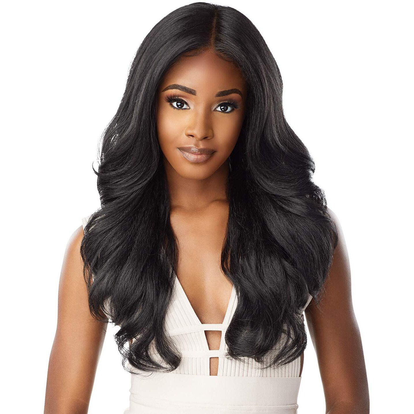 Sensationnel What Lace 13X6 Wigs - Adanna Lacefrontal Hand Tied Glueless Synthetic With Natural Density Preplucked Hairline (2 Darkbrown)