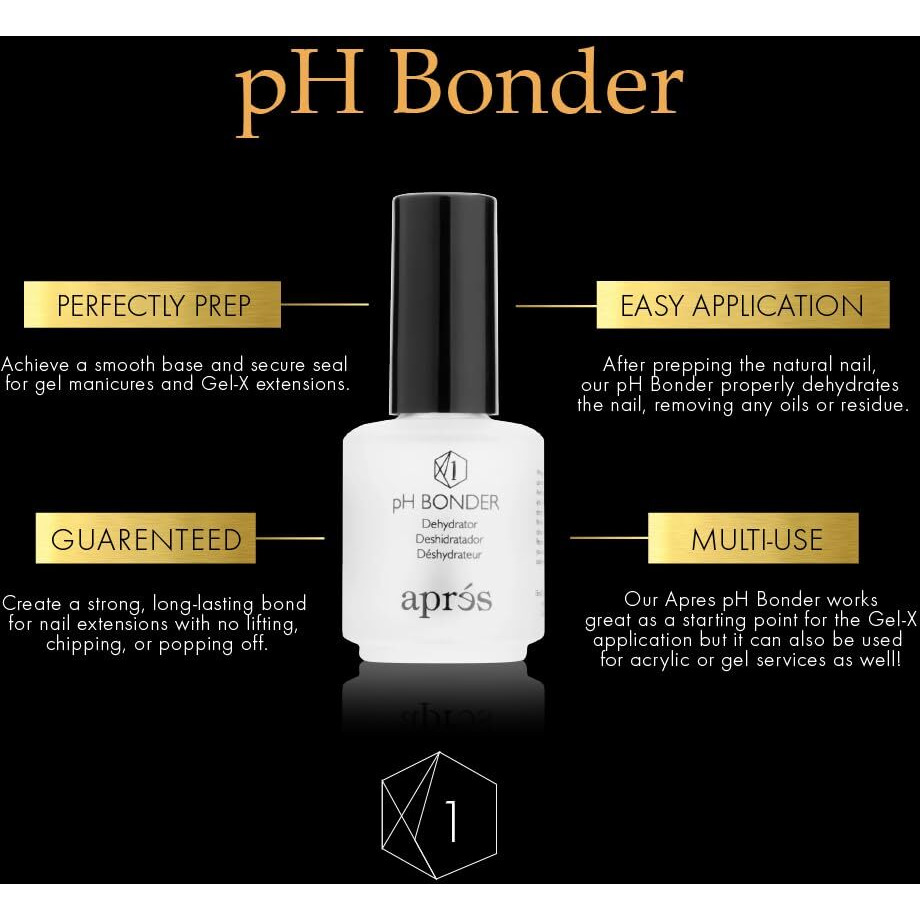 Apres Gel-X Liquid Essentials Set - Extend Gel  Ph Bonder  Acid-Free Gel Primer  Gel-X Prep Tip Primer