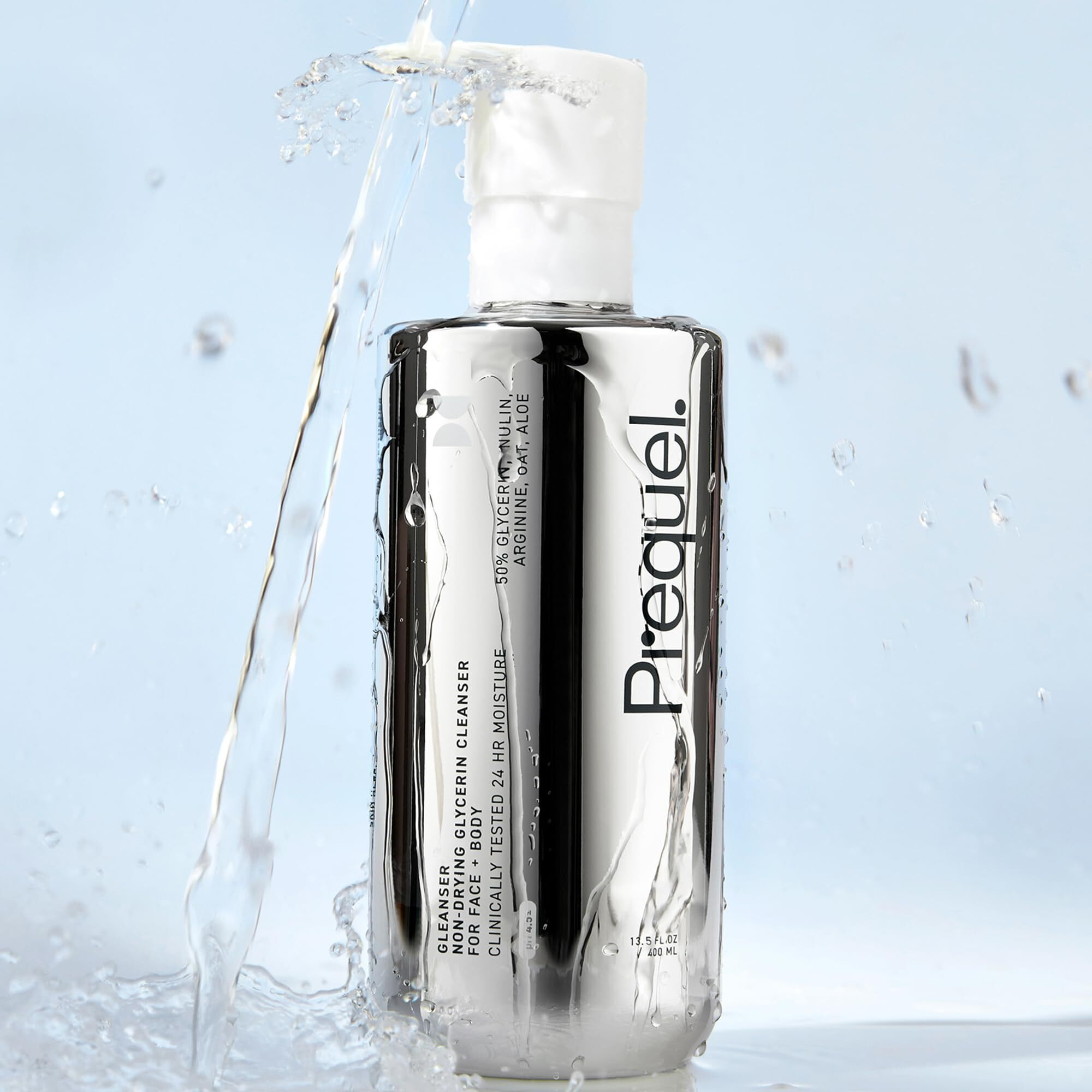 Prequel Skin - Gleanser Non-Drying Glycerin Cleanser - 2 Pack - Moisturizing Face Wash - Unscented - 13.5 Fl Oz