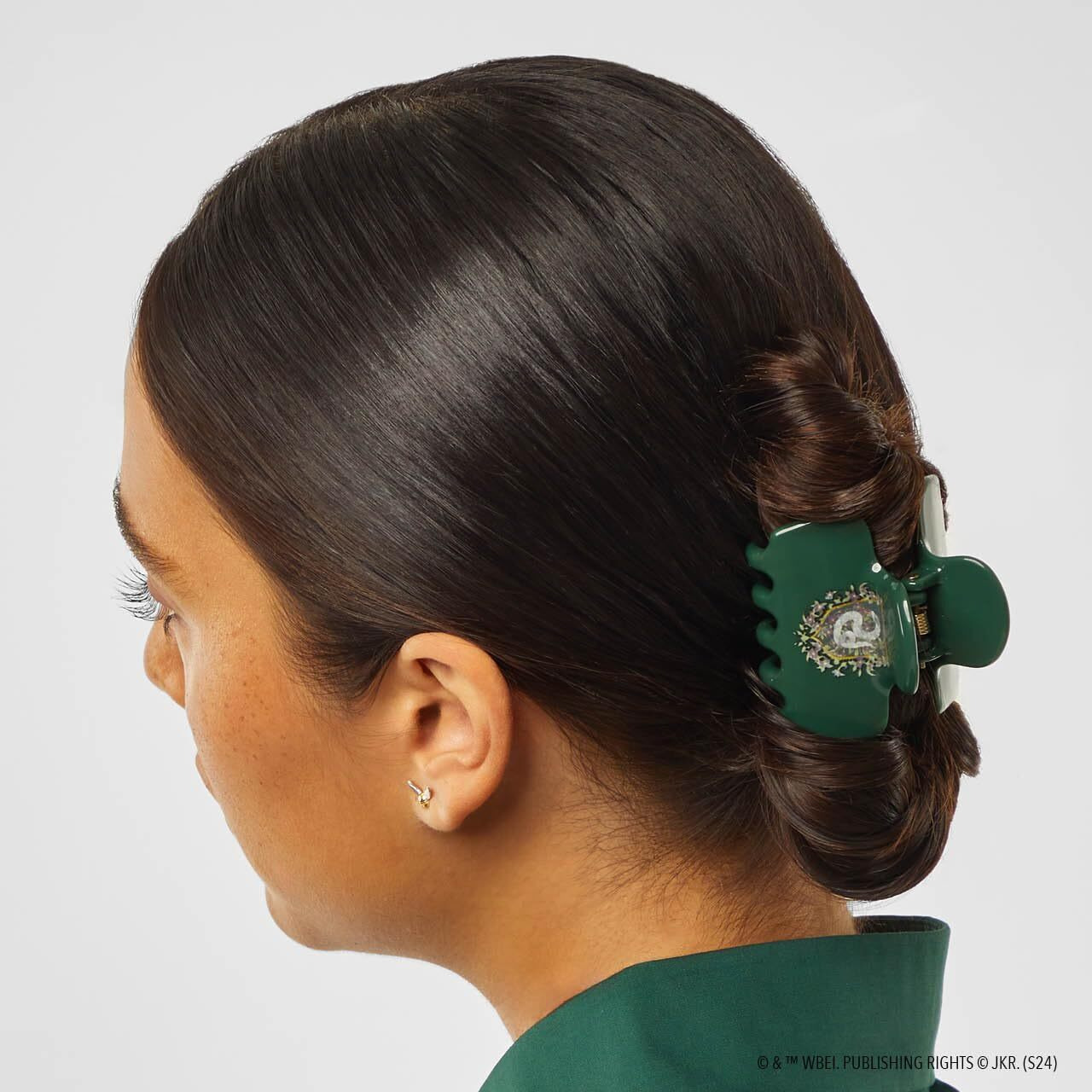 Harry Potter X Kitsch Jumbo Hair Clips - 2.3 Inches Big Hair Clips For Girls And Women | Stylish Hair Accessories | Large Claw Clips For Full Updo And Half Ponytail - Slytherin - 1Pc