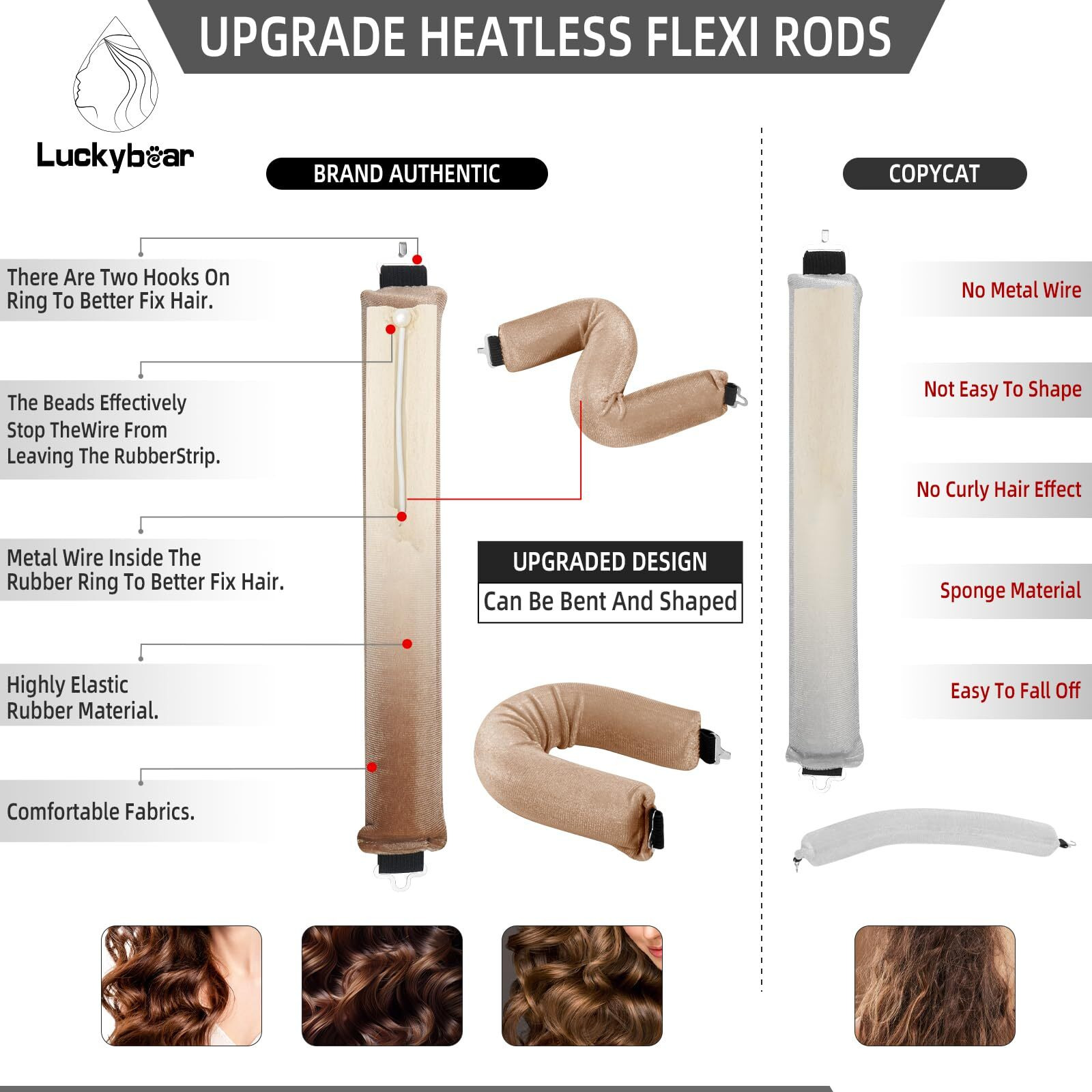 Heatless Curls Overnight Rods Jumbo Set  Heatless Hair Curler Velvet Satin Jumbo Flexi Rods To Sleep In  No Heat Overnight Sleeping Blowout Curls Wave Styling Tools With Silk Scarf 4Pcs Khaki