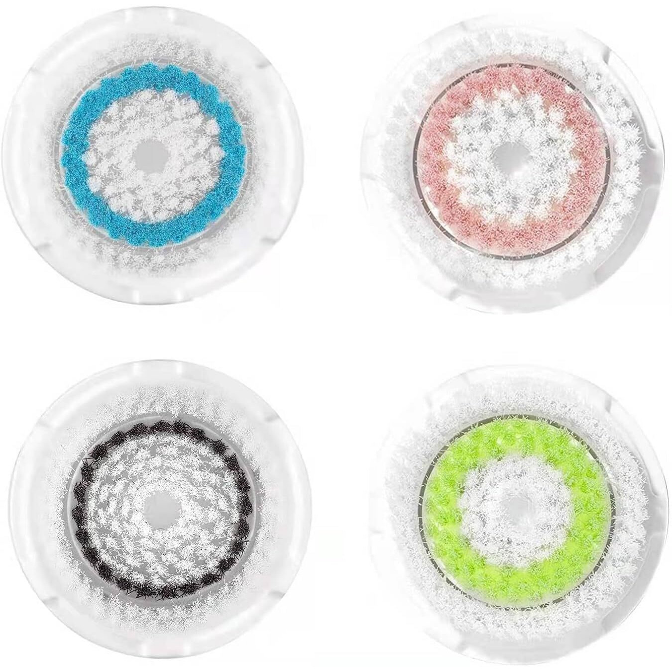 Clarsonic Facial Cleansing Brush Head Replacement Set Compatible With Clarisonic Mia 1  Mia 2  Mia Fit  Alpha Fit  Smart Profile Uplift And Alpha Fit X  4 Pack