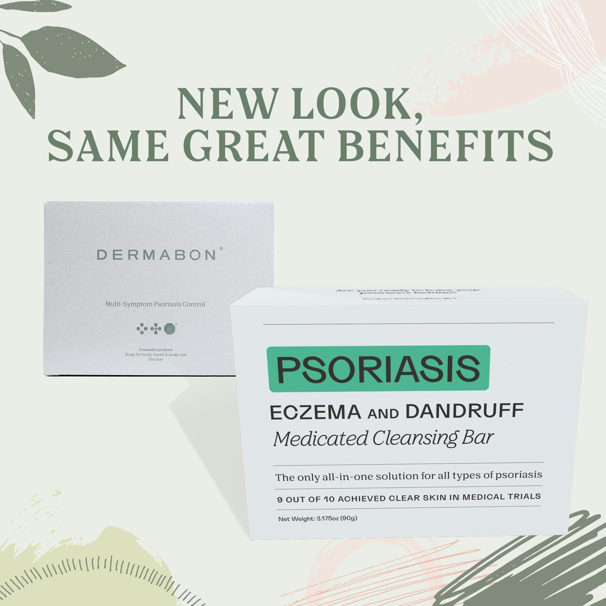 Dermabon Psoriasis  Dermatitis & Dandruff Control Soap Bar With 2% Coal Tar As Its Active Ingredient - 1 Pack