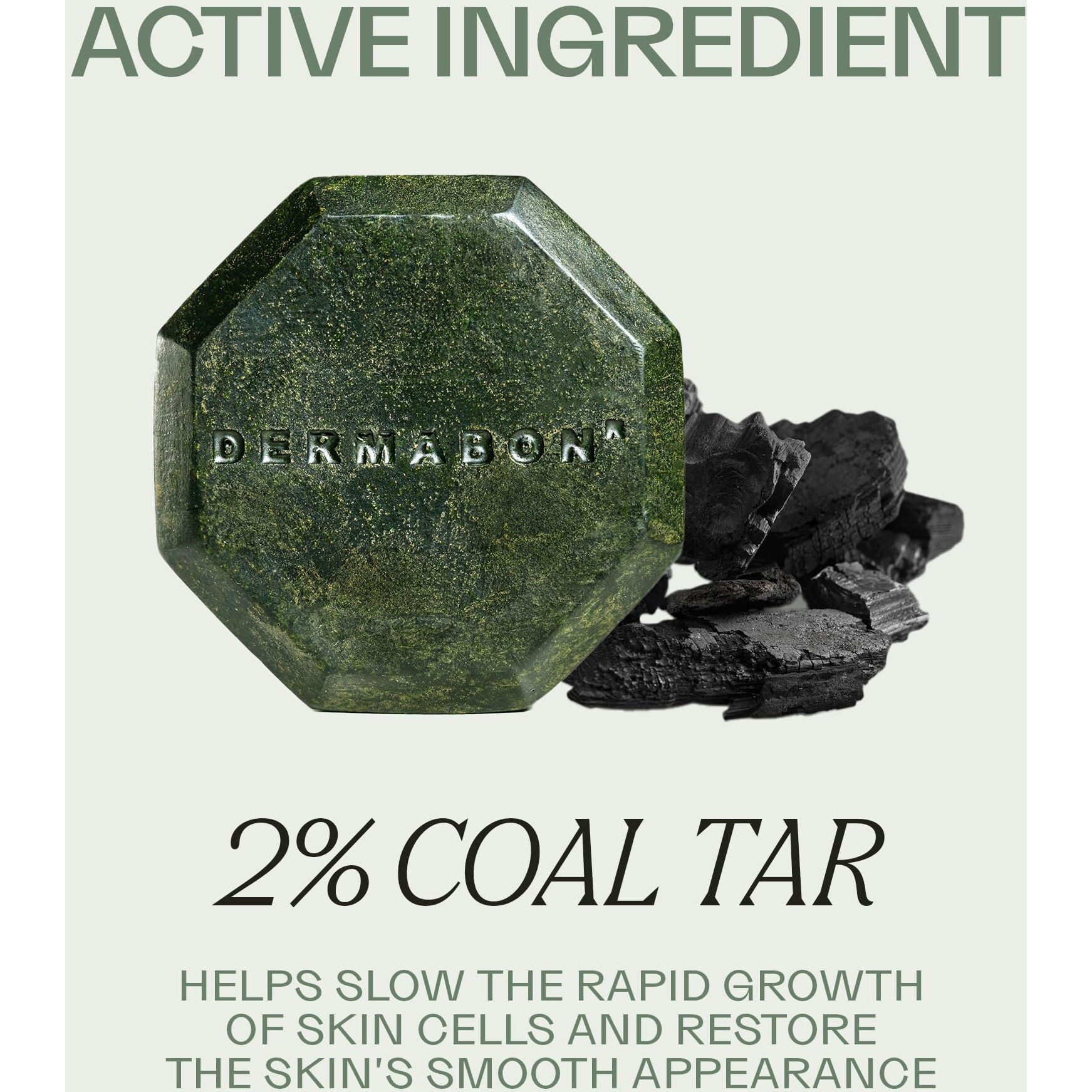 Dermabon Psoriasis  Dermatitis & Dandruff Control Soap Bar With 2% Coal Tar As Its Active Ingredient - 1 Pack