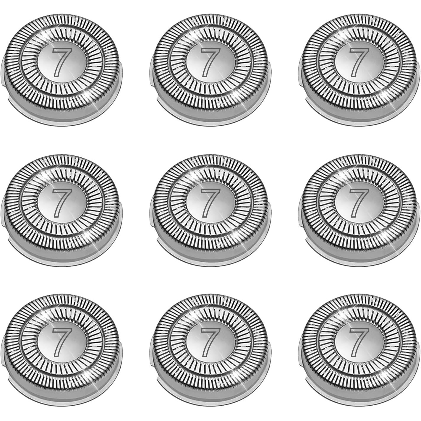 9 Pack Sh70/71 Replacement Head Compatible With Philips Norelco Series 7000