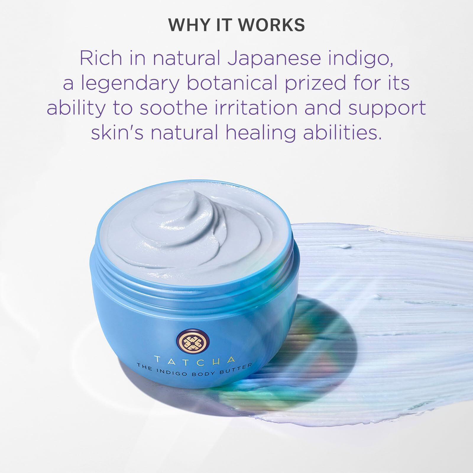 Tatcha The Indigo Body Butter | Soothing Silk Body Cream For Skin Dryness & Eczema  200 Ml | 6.8 Oz