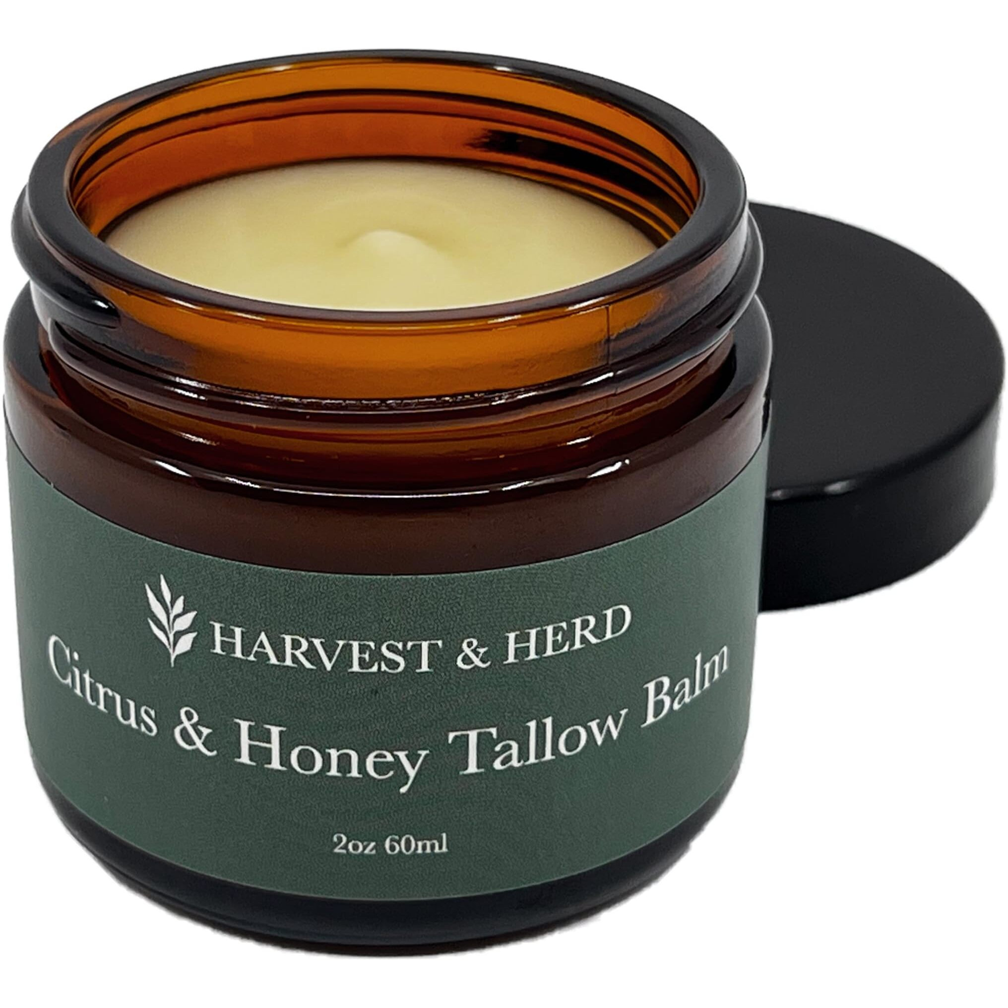 Harvest & Herd Citrus & Honey Tallow Balm - Soothing  Hydrating Complete Nutrition For Skin With Olive Oil  Honey  Beeswax  Royal Jelly And Signature Essential Oil Blend (2Oz 60Ml)