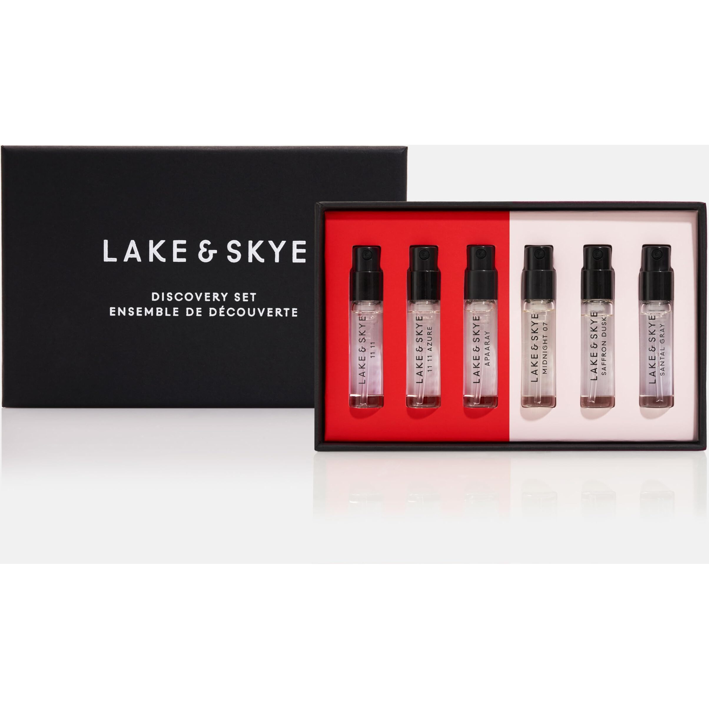 Lake & Skye 6 Piece Discovery Set - Includes 11 11  11 11 Azure  Apaaray  Midnight 07  Saffron Dusk And Santal Gray - 0.06 Fl Oz Ea (2 Ml Ea)