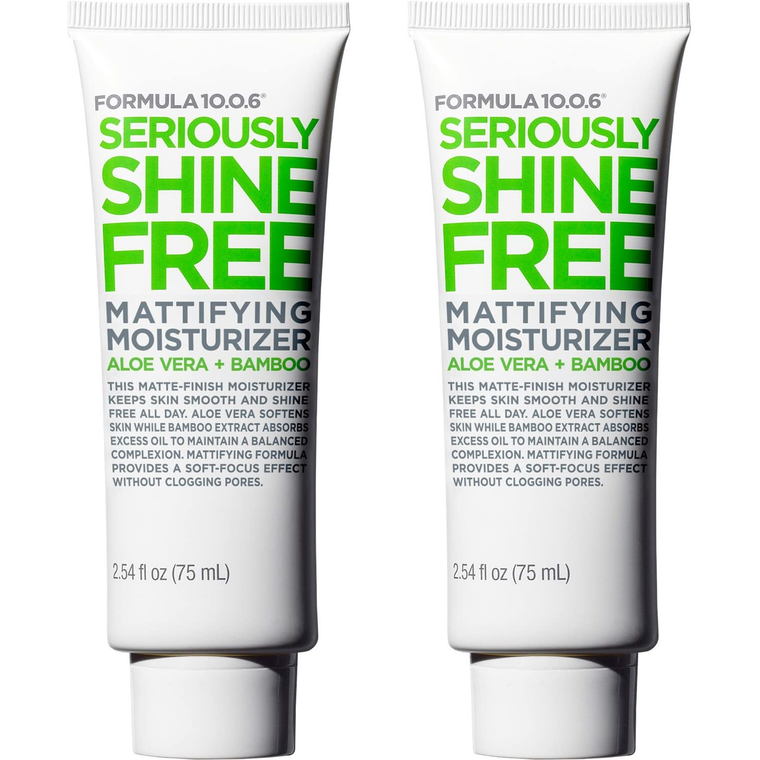 Formula 10.0.6 2 Pack Seriously Shine Free Mattifying Moisturizer 2.54 Fl Oz (75Ml)
