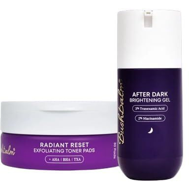 Bushbalm Brightening Routine Bundle - After Dark Brightening Gel & Radiant Reset Exfoliating Pads For Underarm  Bikini Line & Intimate Areas - Txa  Niacinamide And Aloe Vera - Fragrance-Free