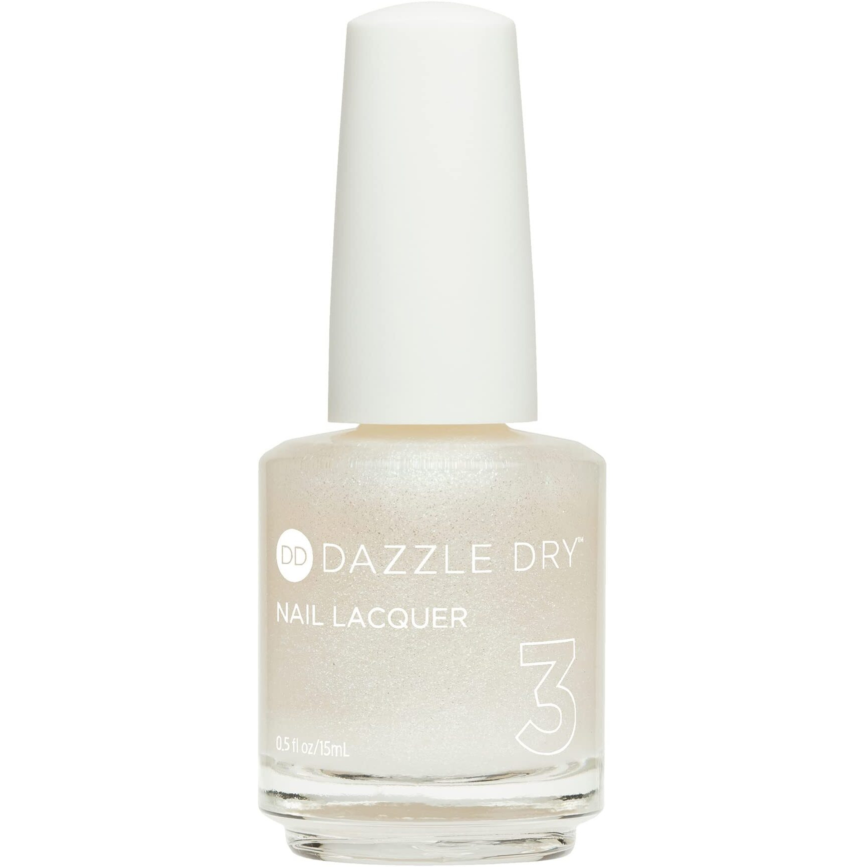 Dazzle Dry Nail Lacquer (Step 3) - Stardust - A Super Sheer Frosty White With A Subtle Shimmer. Sheer Frost Finish. (0.5 Fl Oz)
