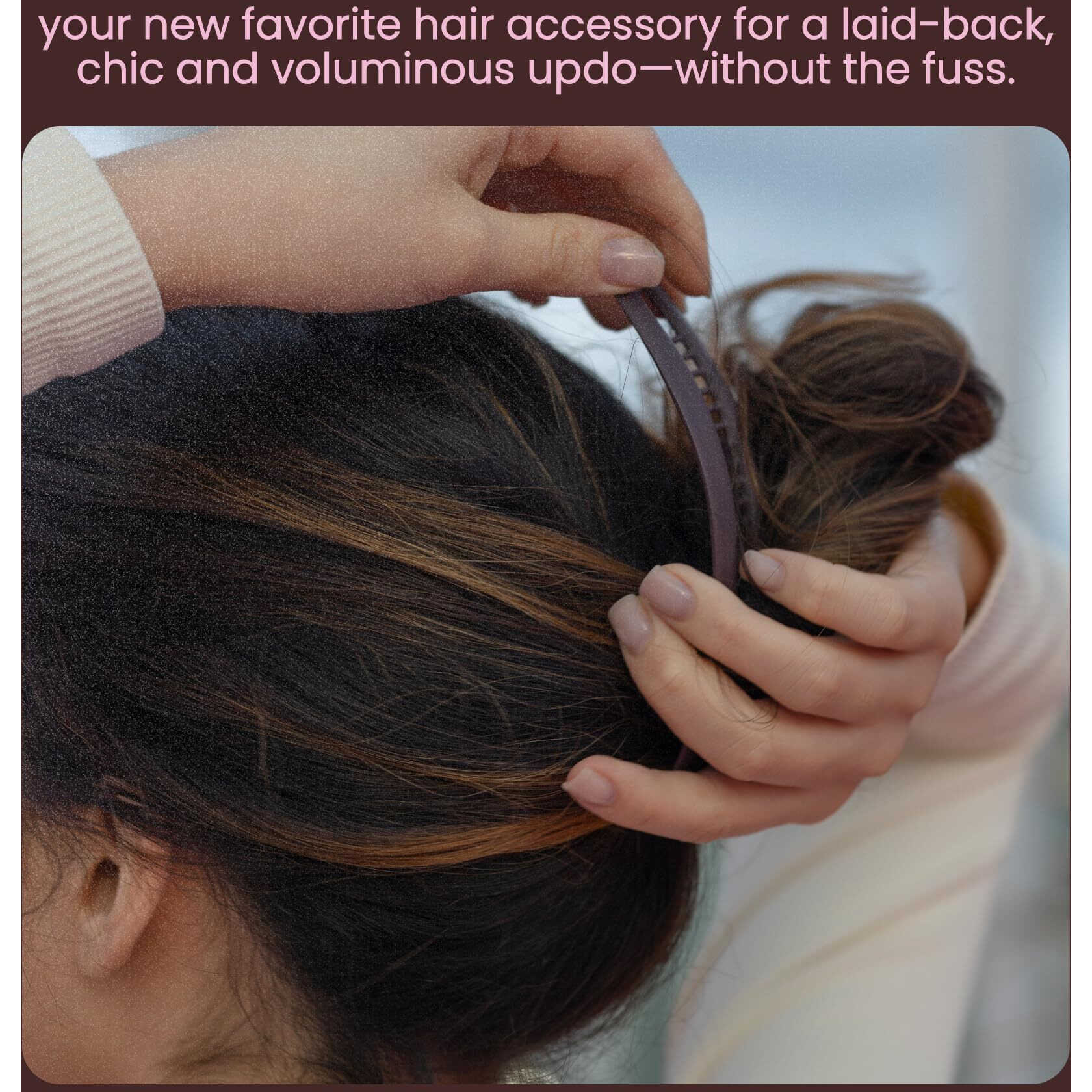 Cobana Banana Clip Hair Clips - Volumizing Hair Claw Clips & Hair Styling Accessories For Thick & Thin Hair - Large 6'' Set Of 2 (Neutral)