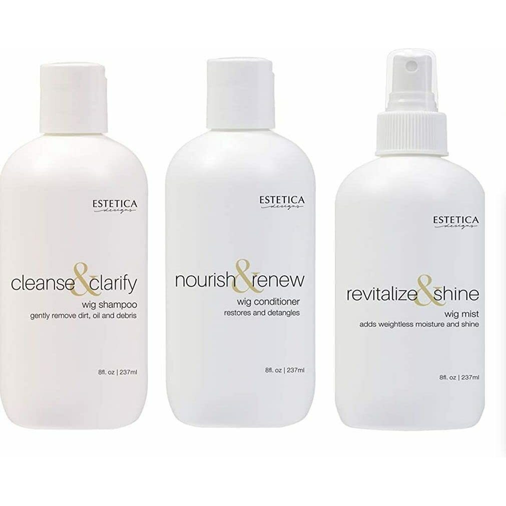Estetica Designs Cleanse Wig Shampoo & Norish & Renew Conditioner & Wig Shine