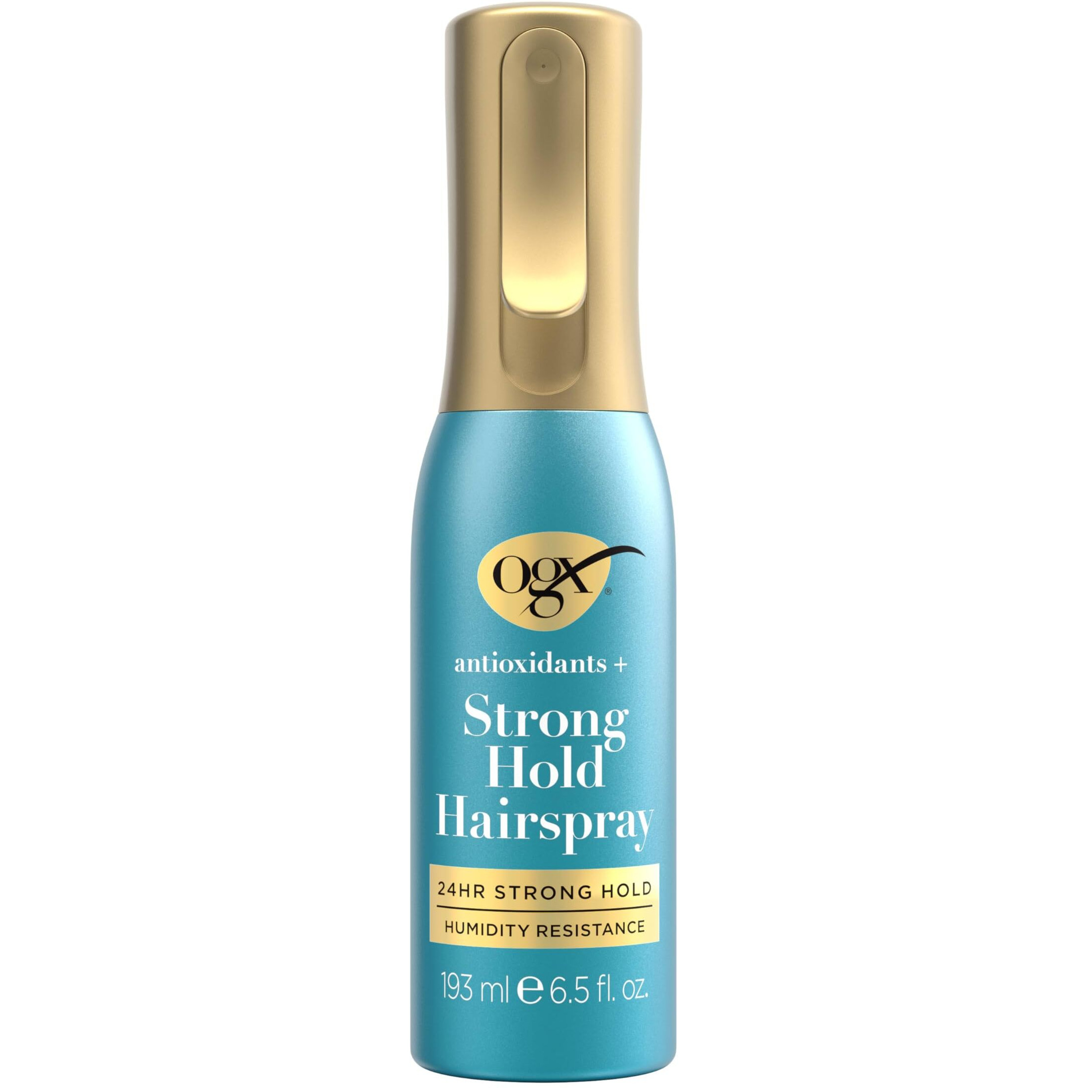 Ogx Antioxidants + Strong Hold Hairspray  Anti Humidity Hairspray For 24 Hour Hold & Protection For Your Style  Hair Spray In A Continuous Mist Bottle  Paraben-Free  6.5 Fl. Oz