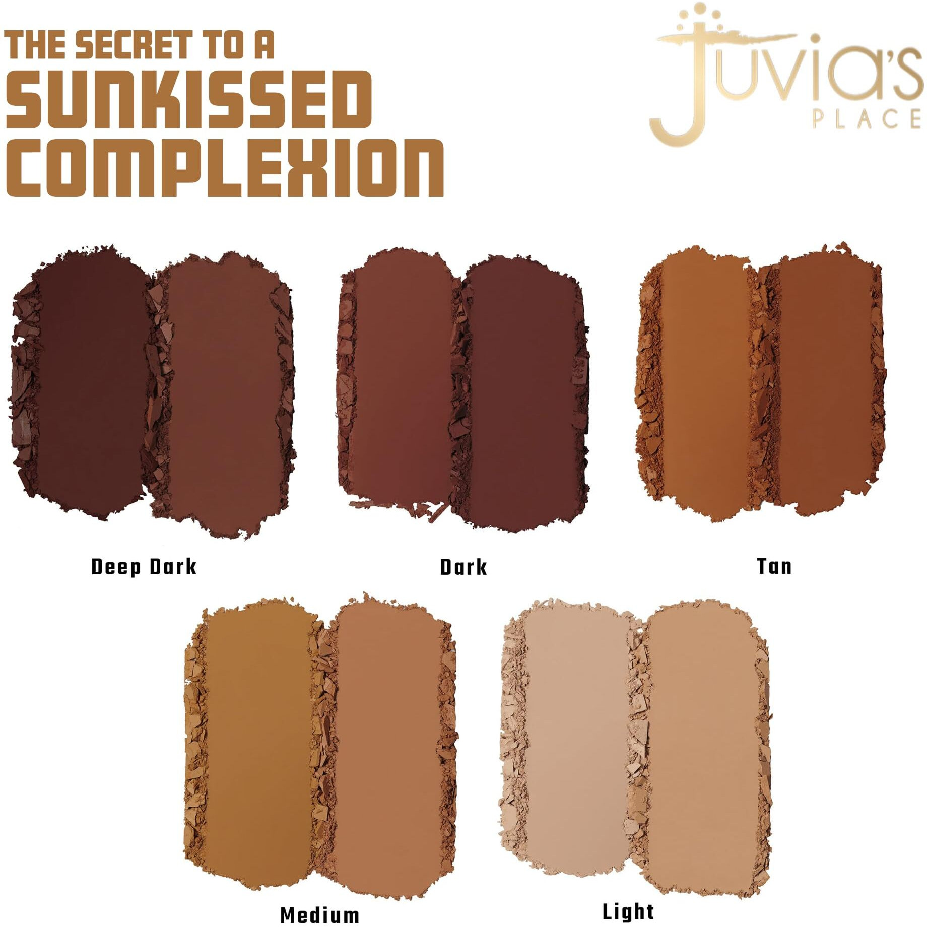 Juvia's Place Bronzed Duo Bronzer Medium - Soft Matte Bronzer  Contour Powder  Bronzer Pressed Powder  Long-Wearing & Buildable Bronzing Powder - Suitable For Medium Skin Tone