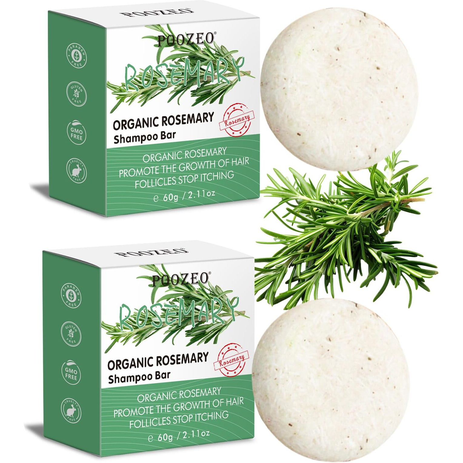 Dbeautym 2 Pack Rosemary Hair Shampoo Bar Deep Cleansing For Scalp Hair Loss Shampoo Soap Organic Hair Oil Control Solid Shampoo For Hair Growth  Refreshing And Hydrating Soap For Mothers Day Gifts