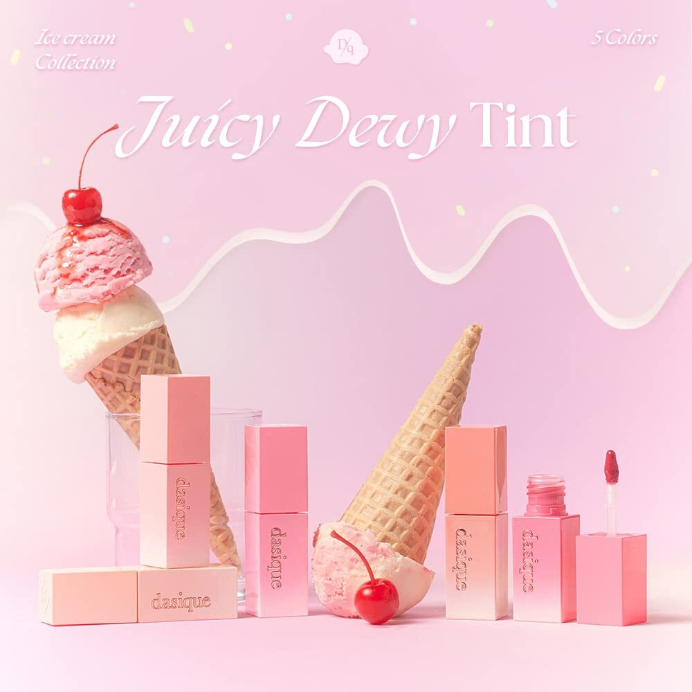 Dasique Juicy Dewy Tint (11 Fig Plum) 0.12 Oz | Light Application With Moisture | Long-Wearing Glossy Lip Stain  Non-Sticky | Vegan  Cruelty-Free | K-Beauty