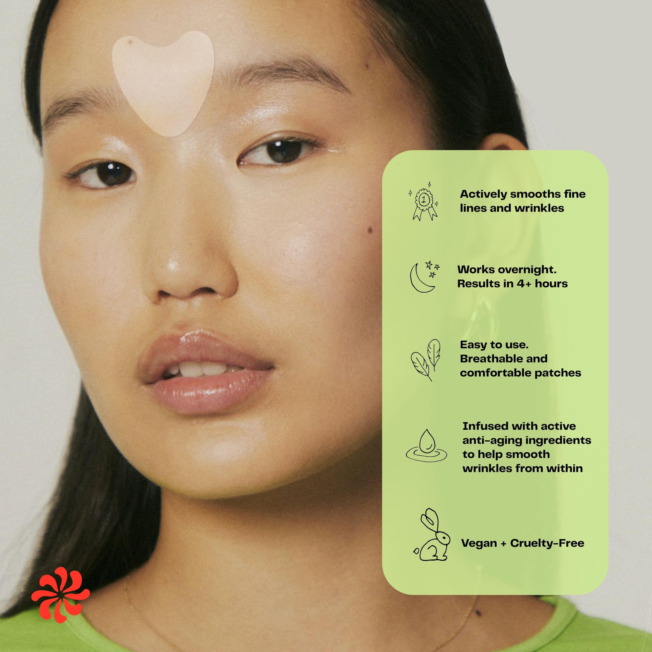 Morrow Beauty - Peptide-Infused Smoothing Wrinkle Patches - Overnight Patches For Fine Lines And Wrinkles  Anti Aging Stickers For Crow's Feet  Elevens  Smile Lines (66 Count) - Made In Korea