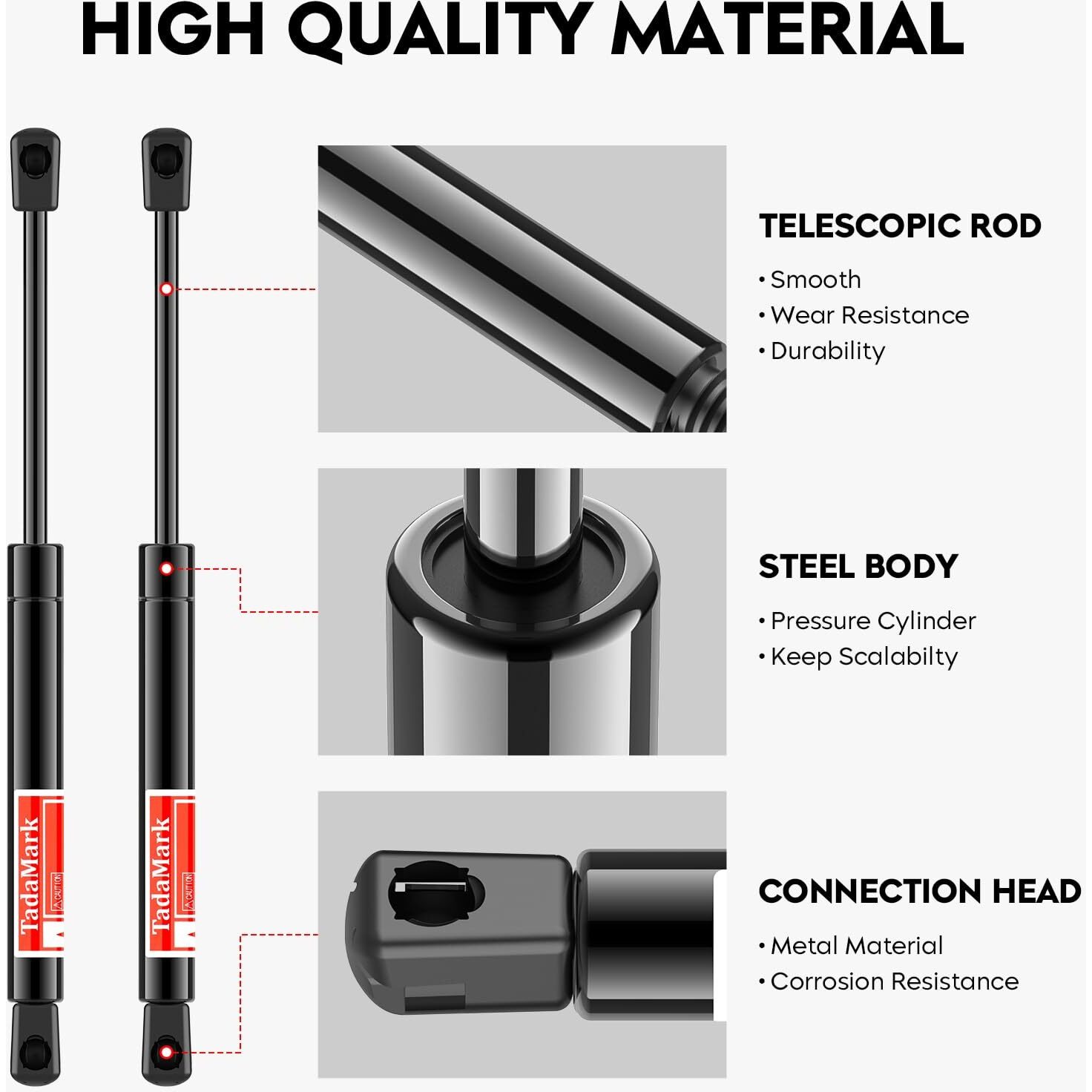 2 Pcs 6657 Rear Trunk Lift Supports Gas Struts For 2008-2018 Dodge Challenger