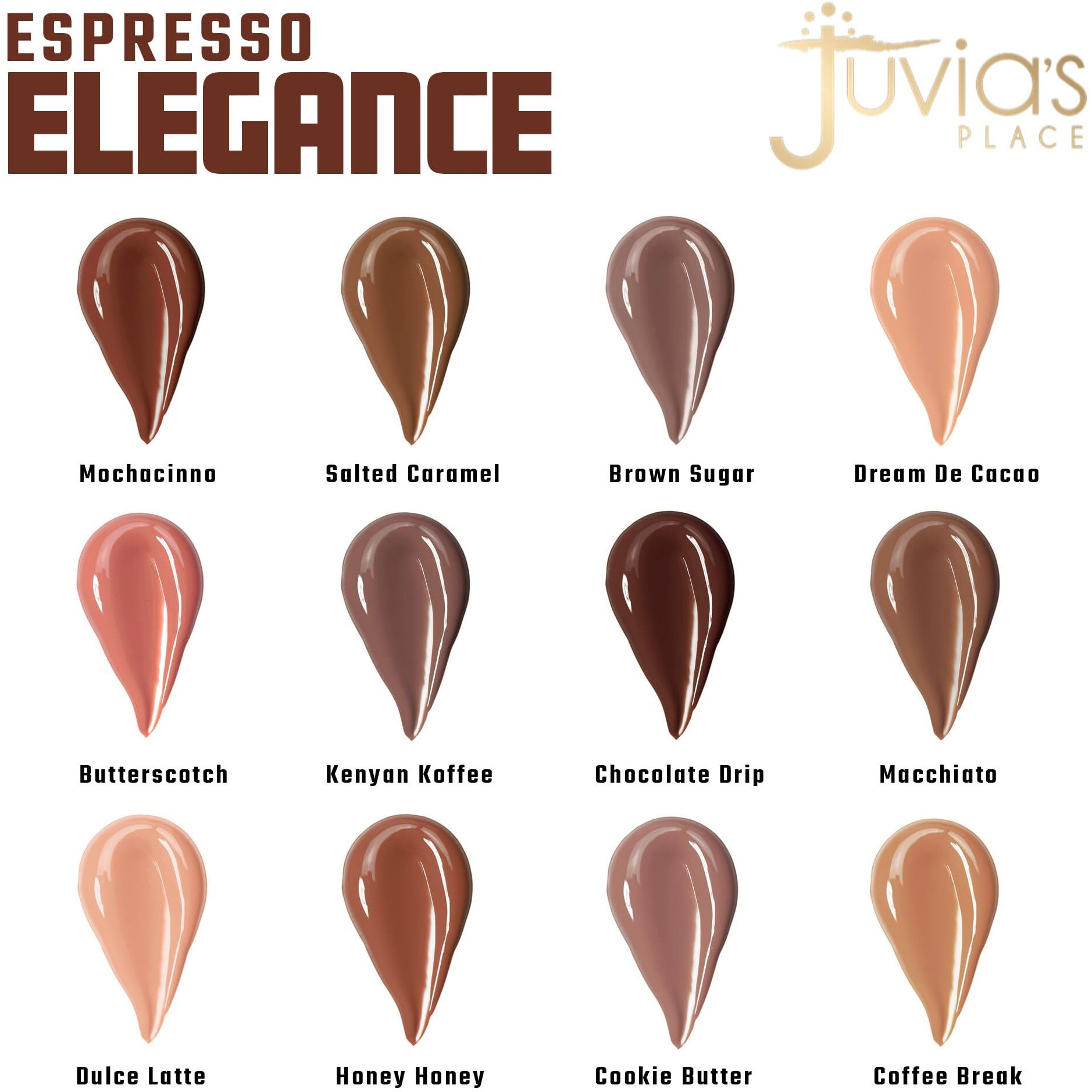 Juvia's Place Coffee Shop Lip Gloss Brown Sugar - Moisturizing Beauty Tinted Clear Glows Hydrating Long Lasting Plumping Shine Glossy Colored Pout Stains Plumper Light Glass Filler Glaze Balm Makeup