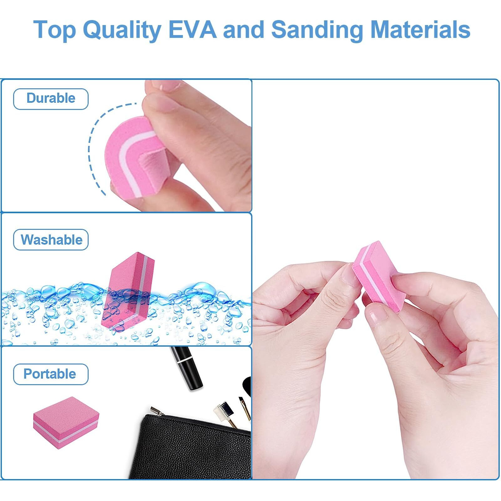 180/240 Grit Nail Buffers (100 Pack)  Mini Buffer Block Nail File For Acrylic Nails And Natural Nails  Professional Nail Buffer Block Bulk Buffing Blocks For Nail Buff Manicure File Blocks Set Pink