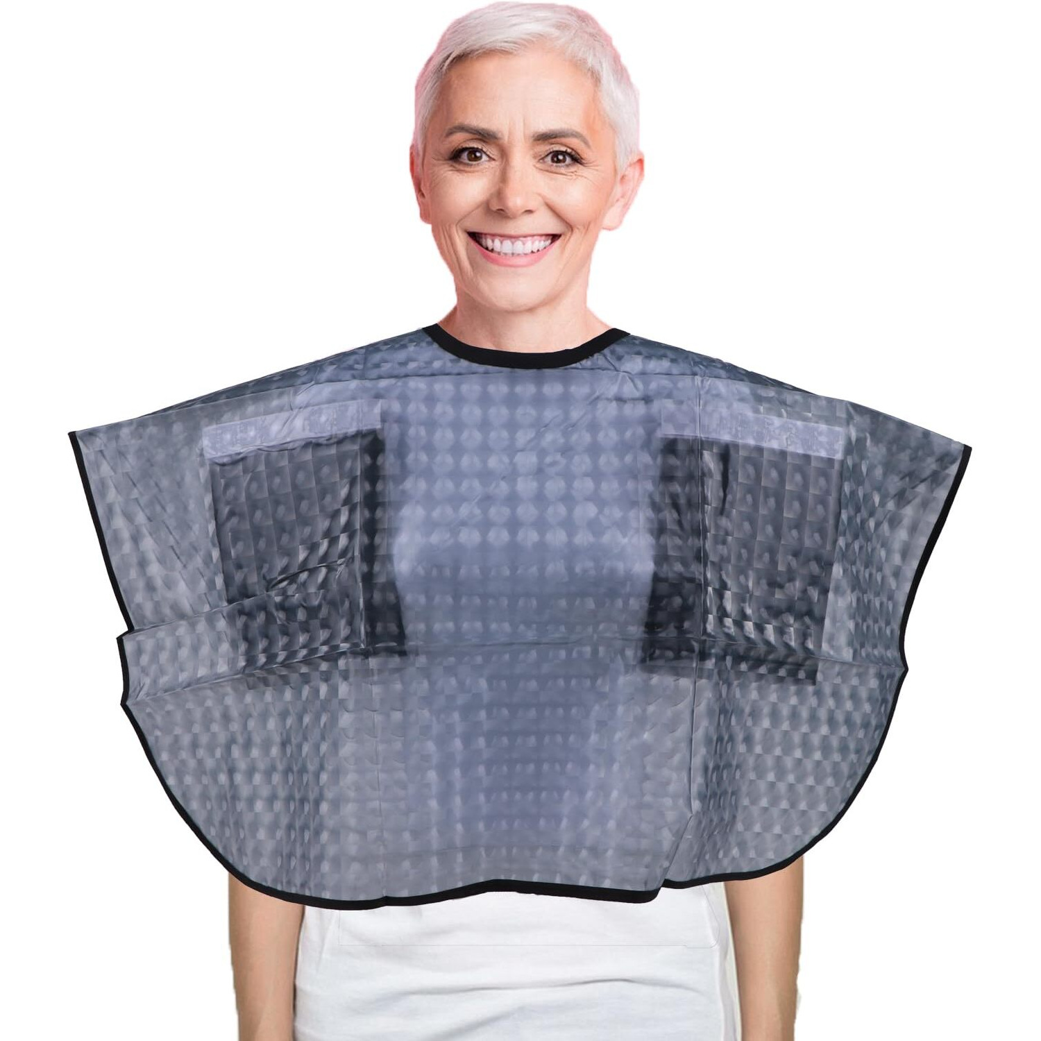 Waterproof Post Surgery Shower Cape Cover Mastectomy Chest Shoulder Arm Shower Protection With Drain Pockets