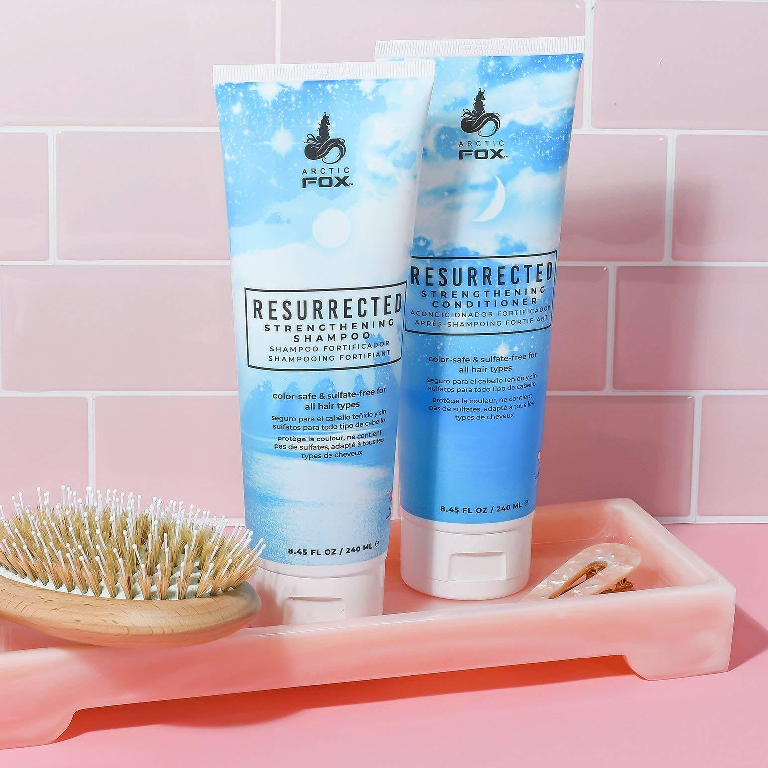 Arctic Fox Vegan & Cruelty Free Resurrected Strengthening Color Safe & Sulfate Free Shampoo And Conditioner For All Hair Types (Shampoo & Conditioner)