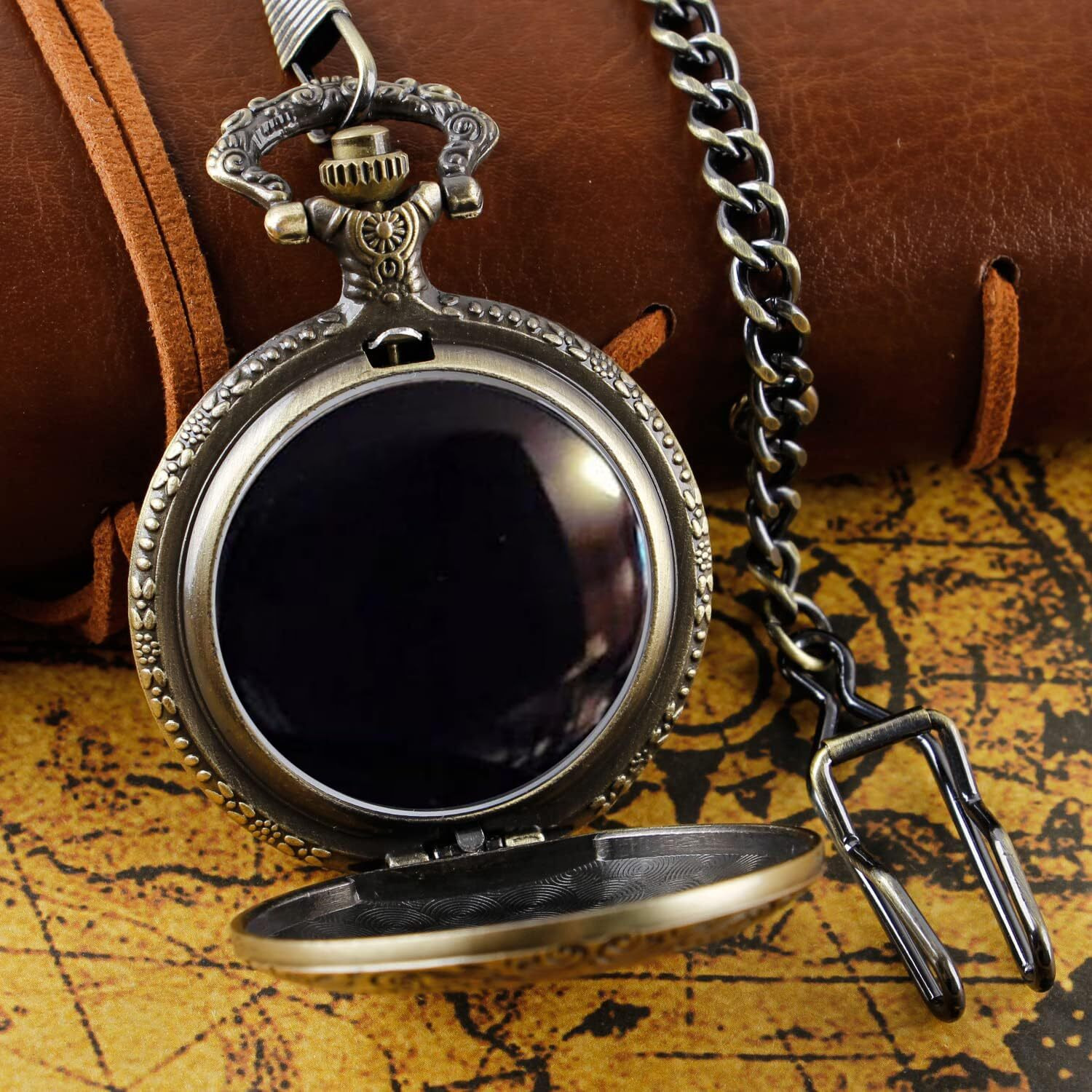 Towdreu Scrying Mirror  Natural Black Obsidian Mirror Witch Witchcraft For Divination  Meditation  Witchy Gifts  Bronze