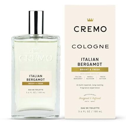 Cremo Italian Bergamot Cologne Spray  A Combination Of Italian Bergamot  Neroli Blossom  And Fresh Vetiver  3.4 Fl Oz