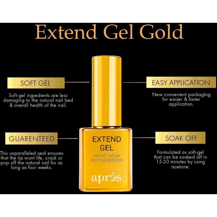 Apres Extend Gel 2-Pack With Curved Nail File And Nail Buffer - Gel-X Nail Care Set