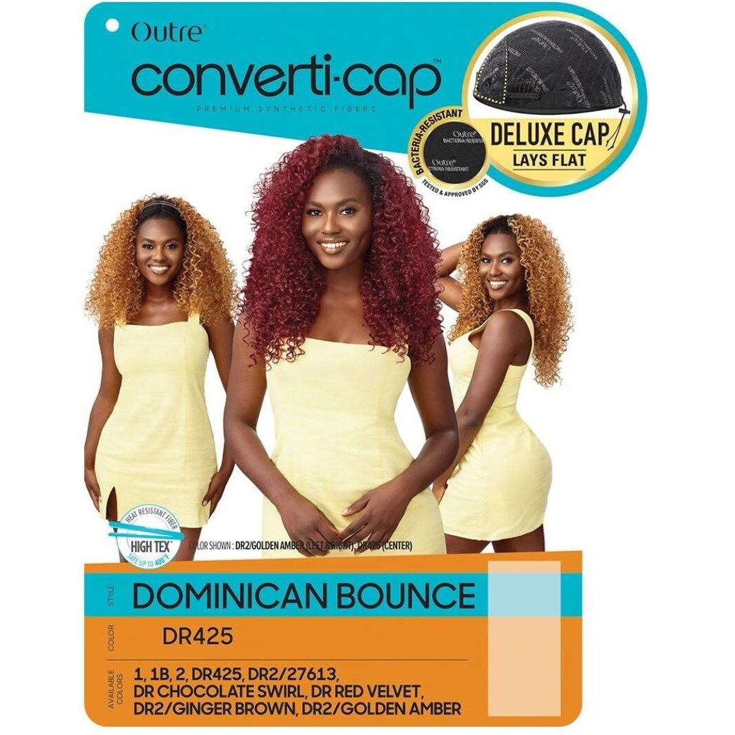 Converti-Cap Outre Synthetic Wig - Dominican Bounce (1B Off Black)