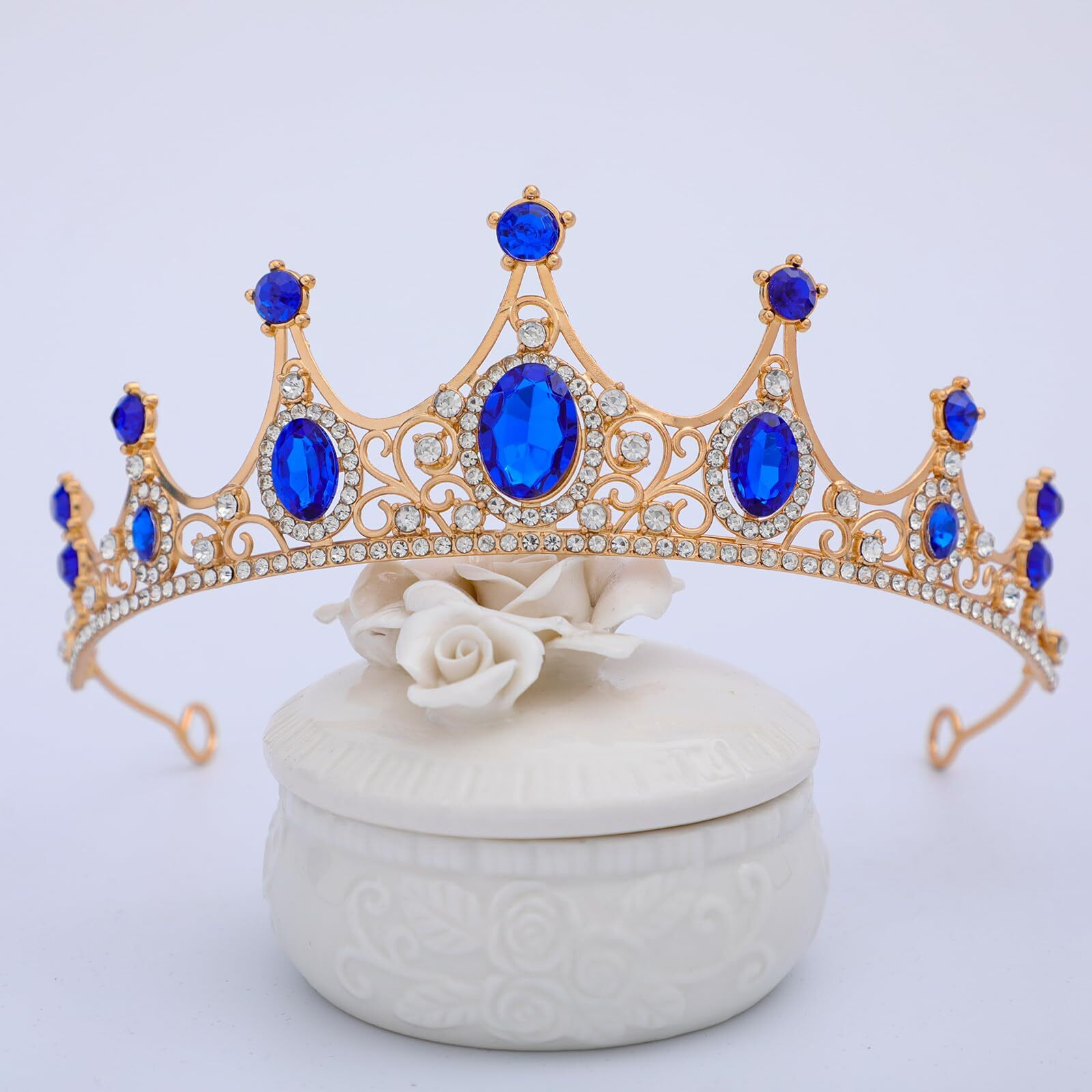 Forseven Crystal Tiaras Birthday Crown For Women Wedding Rhinestones Princess Party Headbands Hair Accessories For Women And Girls