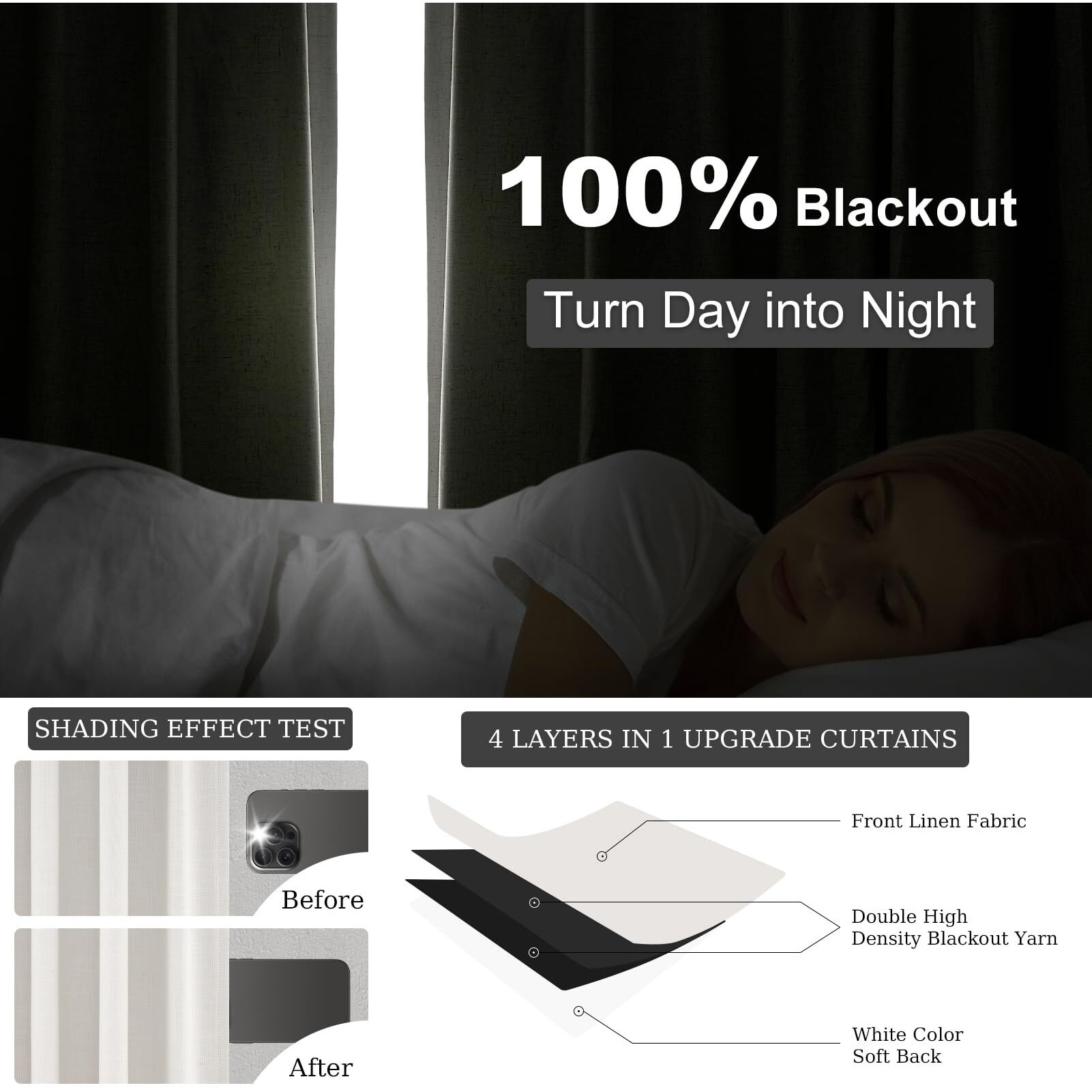 Topfinel Pinch Pleated Curtains 96 Inch Long  100% Blackout Thermal Insulated Natural Linen Pinch Pleat Viral Drapes With Hooks Rings 2 Panel Sets  Neutral Birch Ivory 8Ft Back Tab Window Curtains
