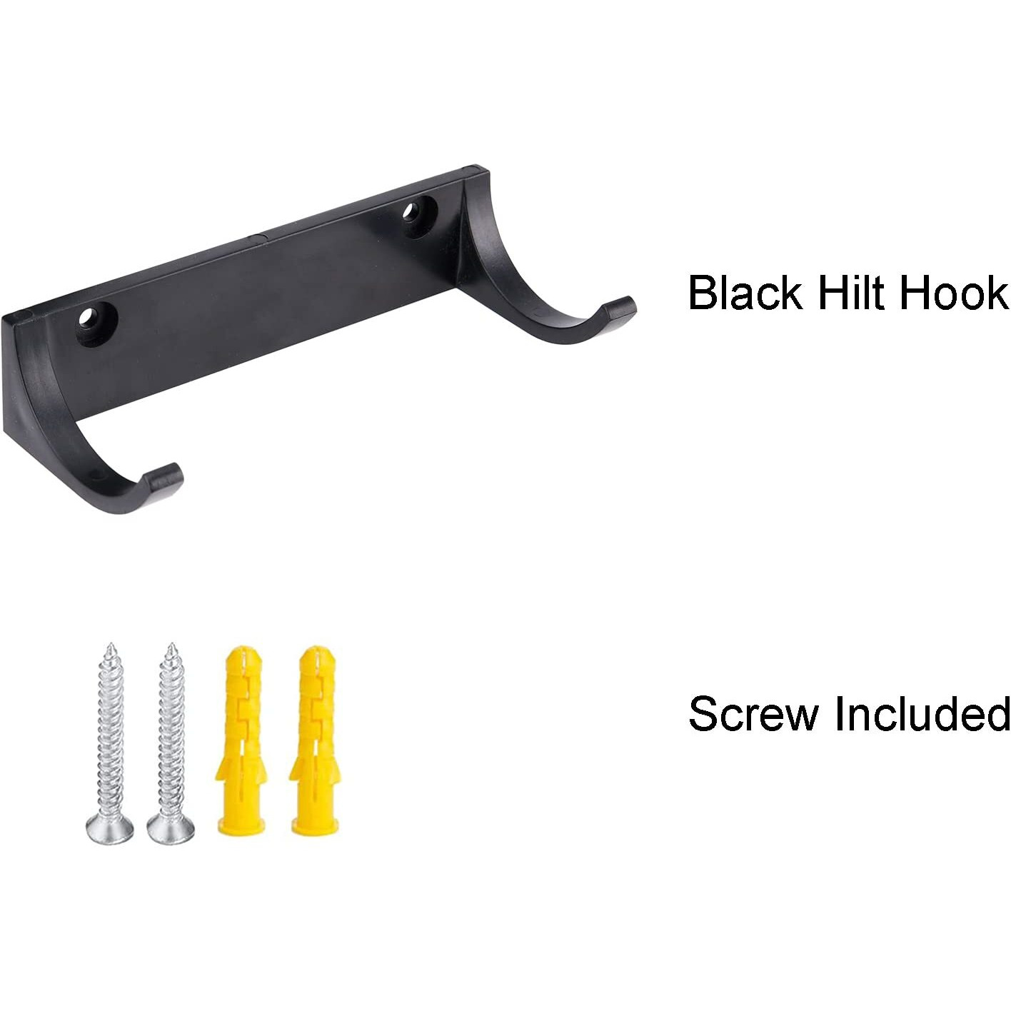 Lekusha Lightsaber Hilt Wall Mount Holder Light Saber Hilt Display Rack Hook Stand  Compatible For Any Lightsaber Hilt  Black Pack Of 4