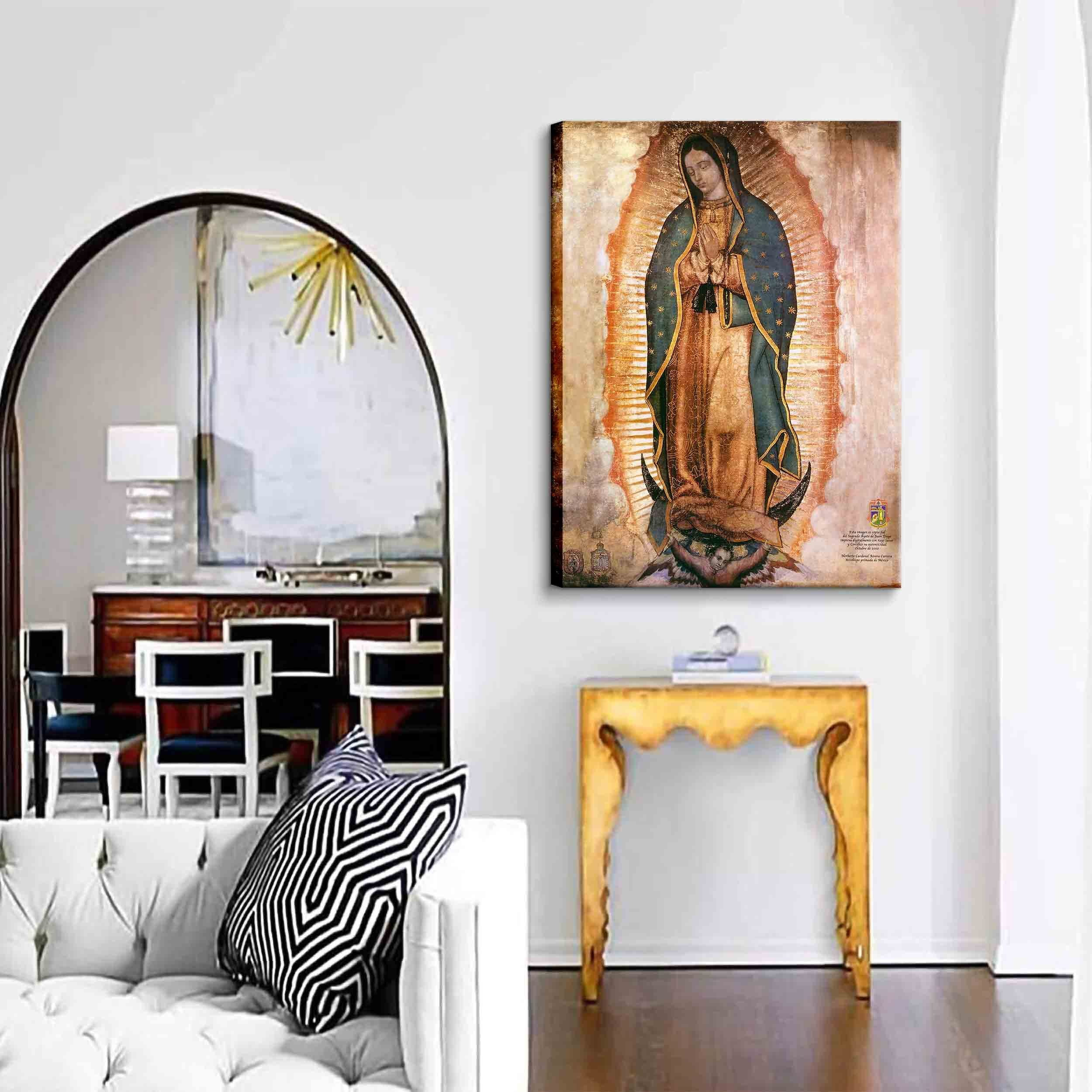 Mexico Our Lady Of Guadalupe Portrait Canvas Wall Art Decor Religious Catholic Poster Prints Picture For Altar Living Room Bedroom Decoration Lamina Enmarcada De Nuestra Seora De Guadalupe
