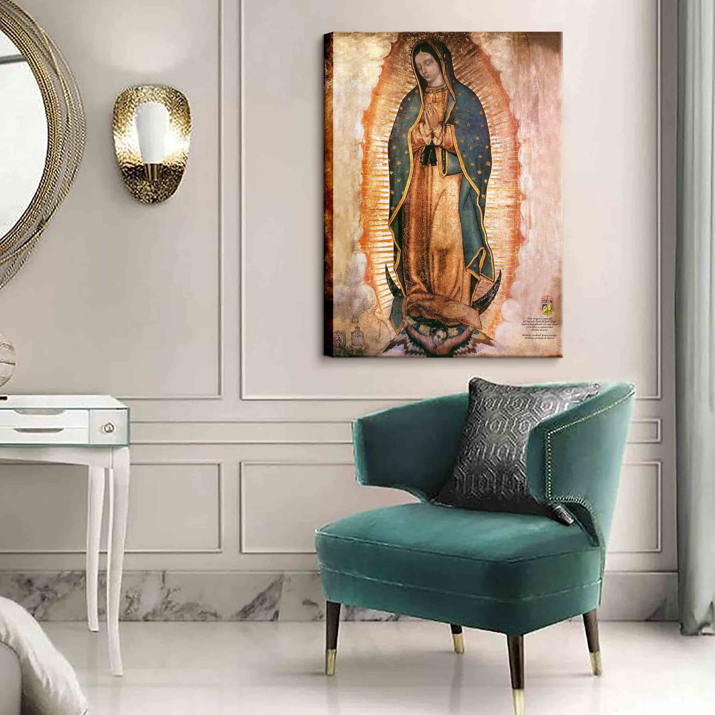 Mexico Our Lady Of Guadalupe Portrait Canvas Wall Art Decor Religious Catholic Poster Prints Picture For Altar Living Room Bedroom Decoration Lamina Enmarcada De Nuestra Seora De Guadalupe