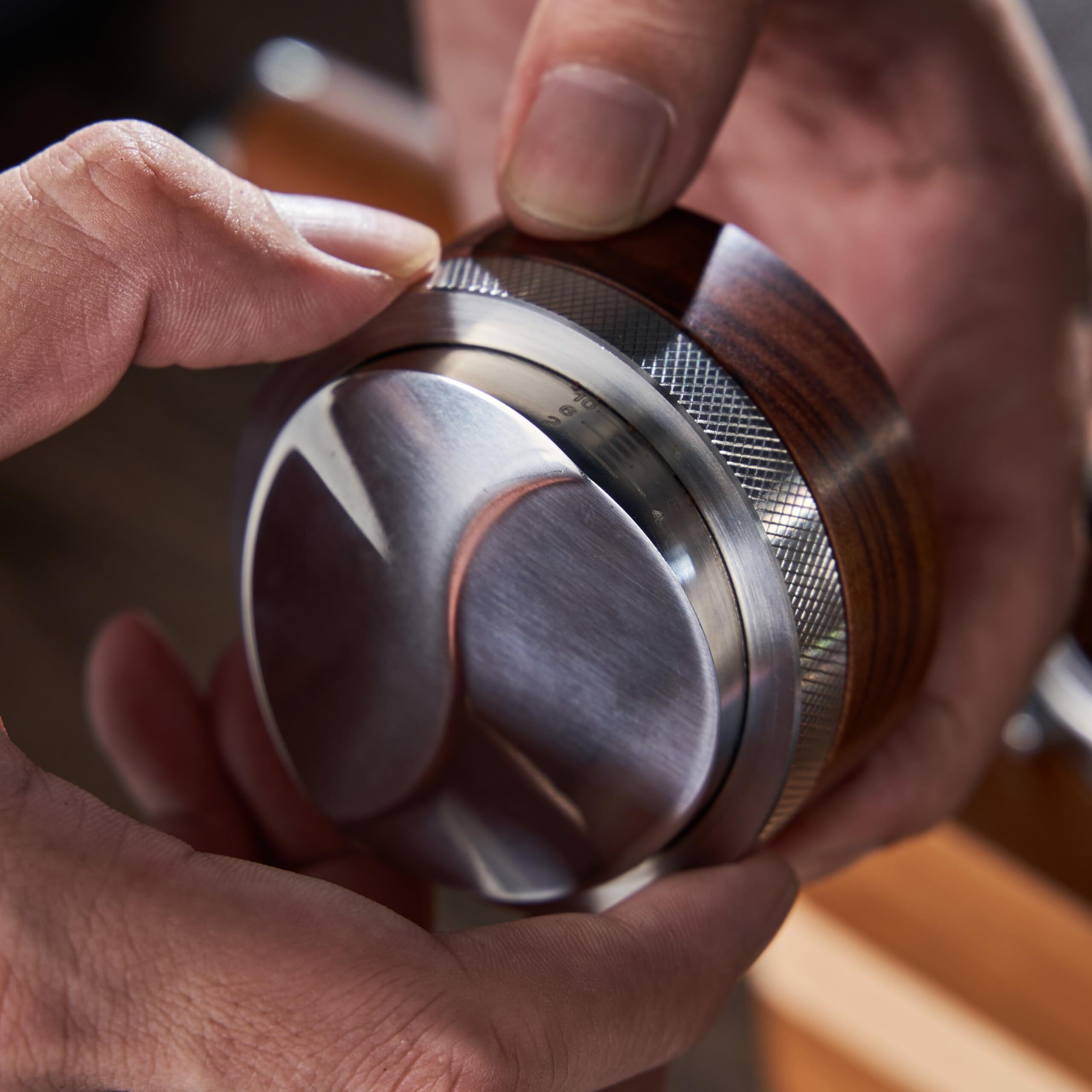 Knodos 54Mm Espresso Distribution Tool Stainless Steel Adjustable Wooden Coffee Distributor Compatible With Breville Espresso Machine Accessories