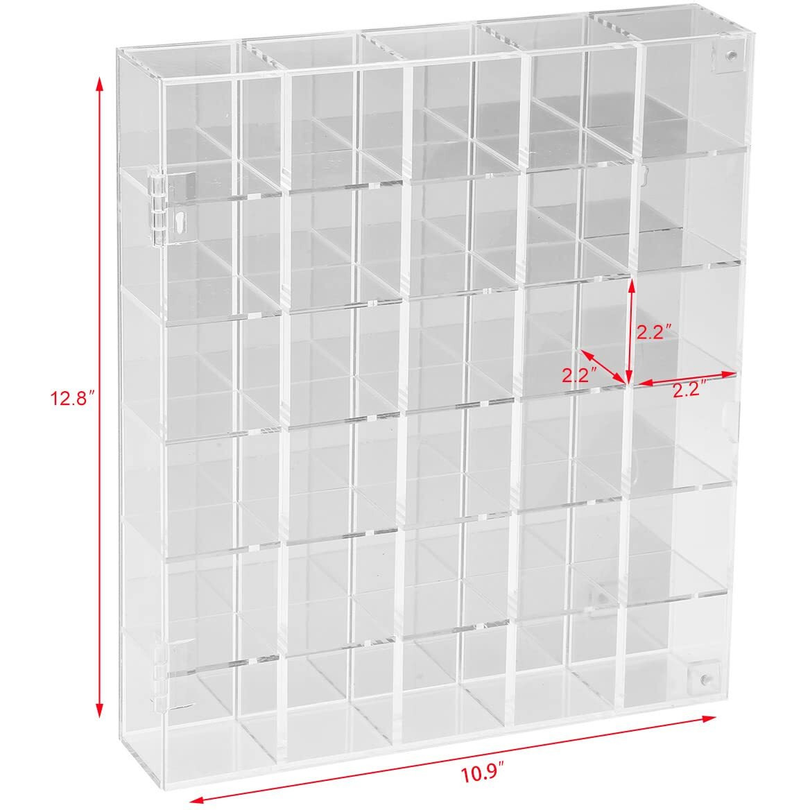 Adjustable Rock Display Case Clear Acrylic Collection Box With Mirrored Arrowhead Stones Storage Display Case Mineral Crystal Collectibles Holder Organizer Showcase Shelves With Lid