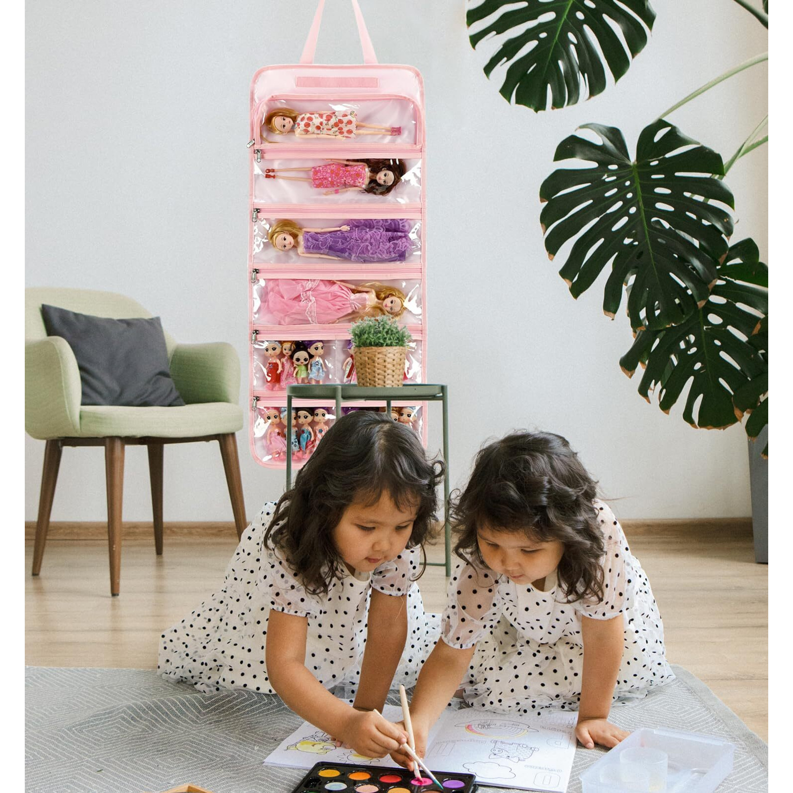 Jianya Dolls Storage Bag Toys Display Carrying Storage Organizer Clear View Compatible With All Surprise Dolls Small Toy  Mermaid Scales