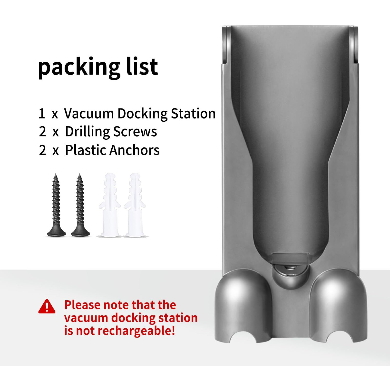 Wall Mount Docking Station Replacement - Compatible With Dyson V11 V15 Vacuum Cleaner Only | Does Not Fit V10 V12 Models