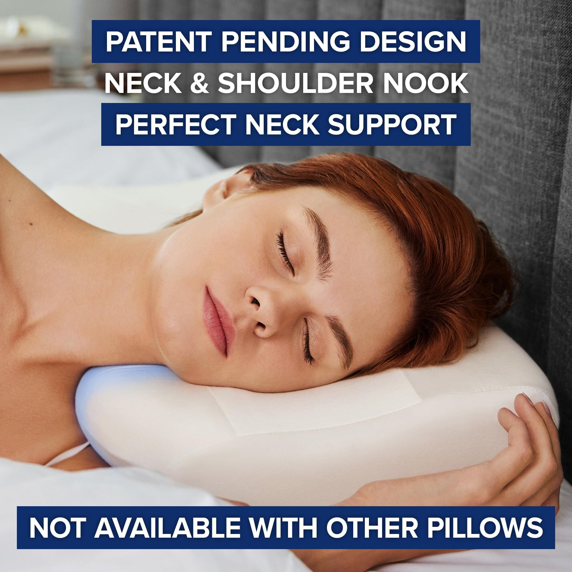 Nextsleep The Best Anti Wrinkle Side Sleeper Pillow  Anti Aging Beauty Pillow  Prevent And Stop Sleep Wrinkles  Additional Satin Case Included  100 Night Sleep Trial  Certipur-Us