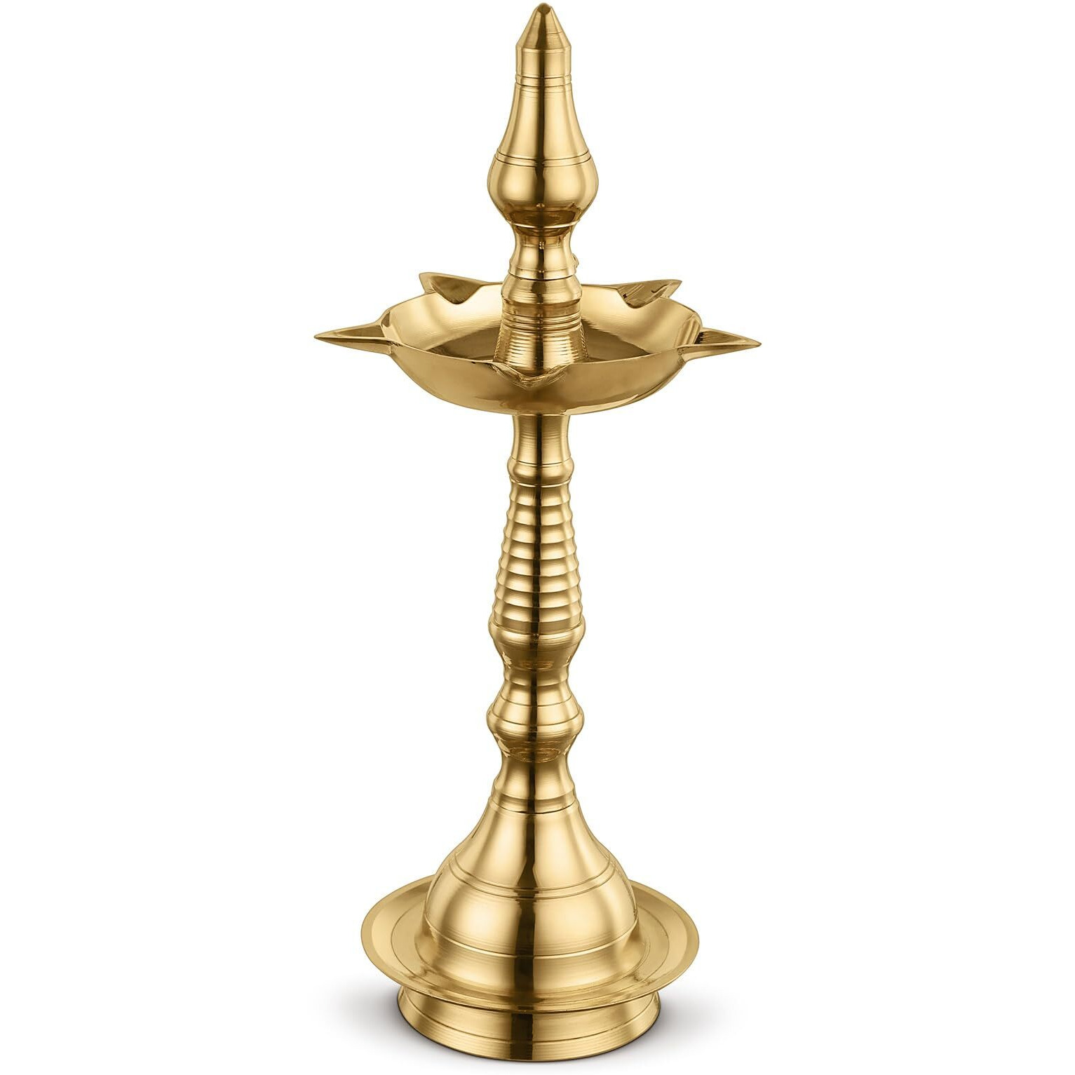 Avador Handmade Brass Indian Puja Oil Lamp  Golden Diya Lamp Engraved Design Diya For Diwali Pooja (Devdas 2"" Set Of 1)