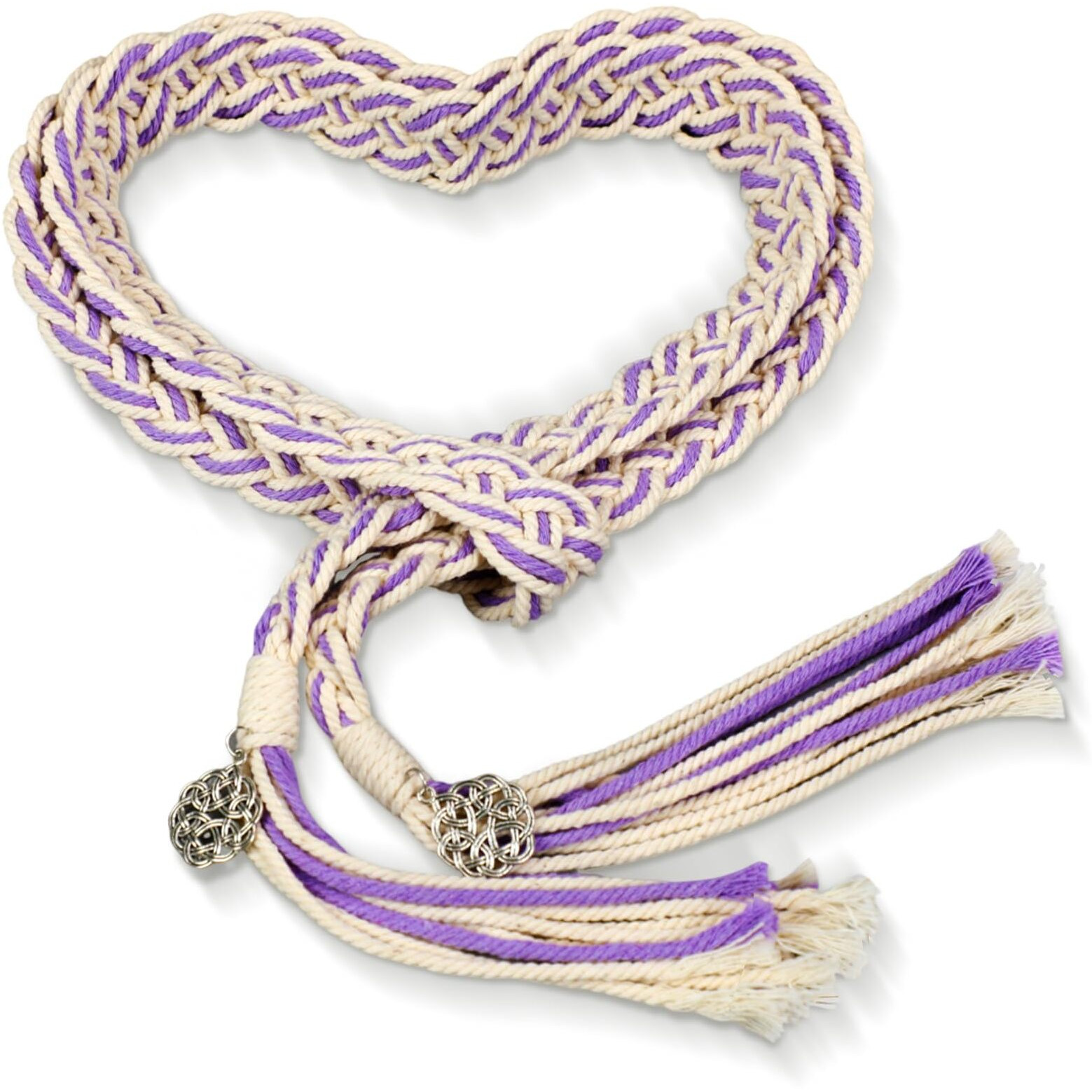 Ribbonlic Handfasting Cord Wedding Lasso Rope With Pendants Lazos Para Boda Wedding Cord Traditional Celtic Pattern Rustic Wedding Lasso For Ceremony Lazo Para Boda Bridal Gift (Purple)