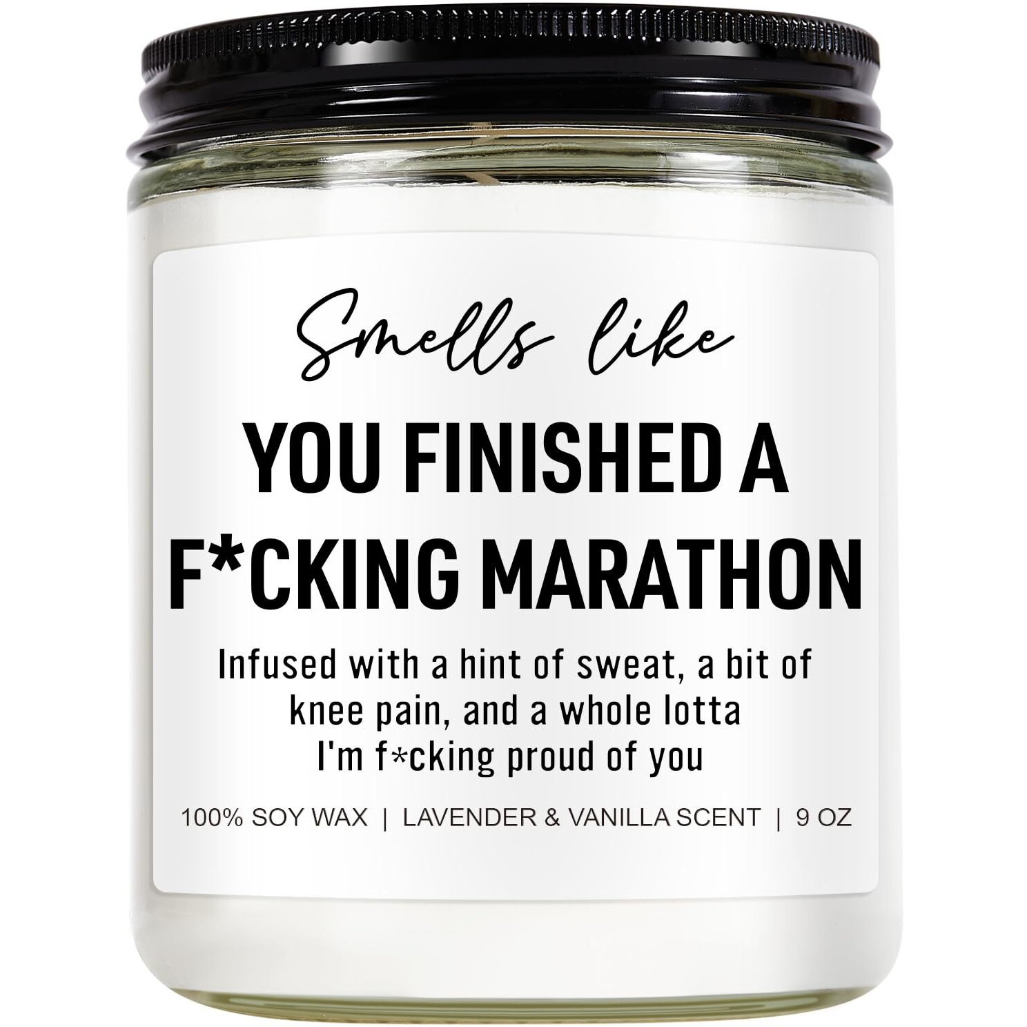 Younift Funny Marathon Candle  Gifts For Runners Female  Male  Half Marathon Runners Gifts  Valentines Day  Marathon Gifts For Runners Men  Women  Marathon Runner Gifts  Running Gifts
